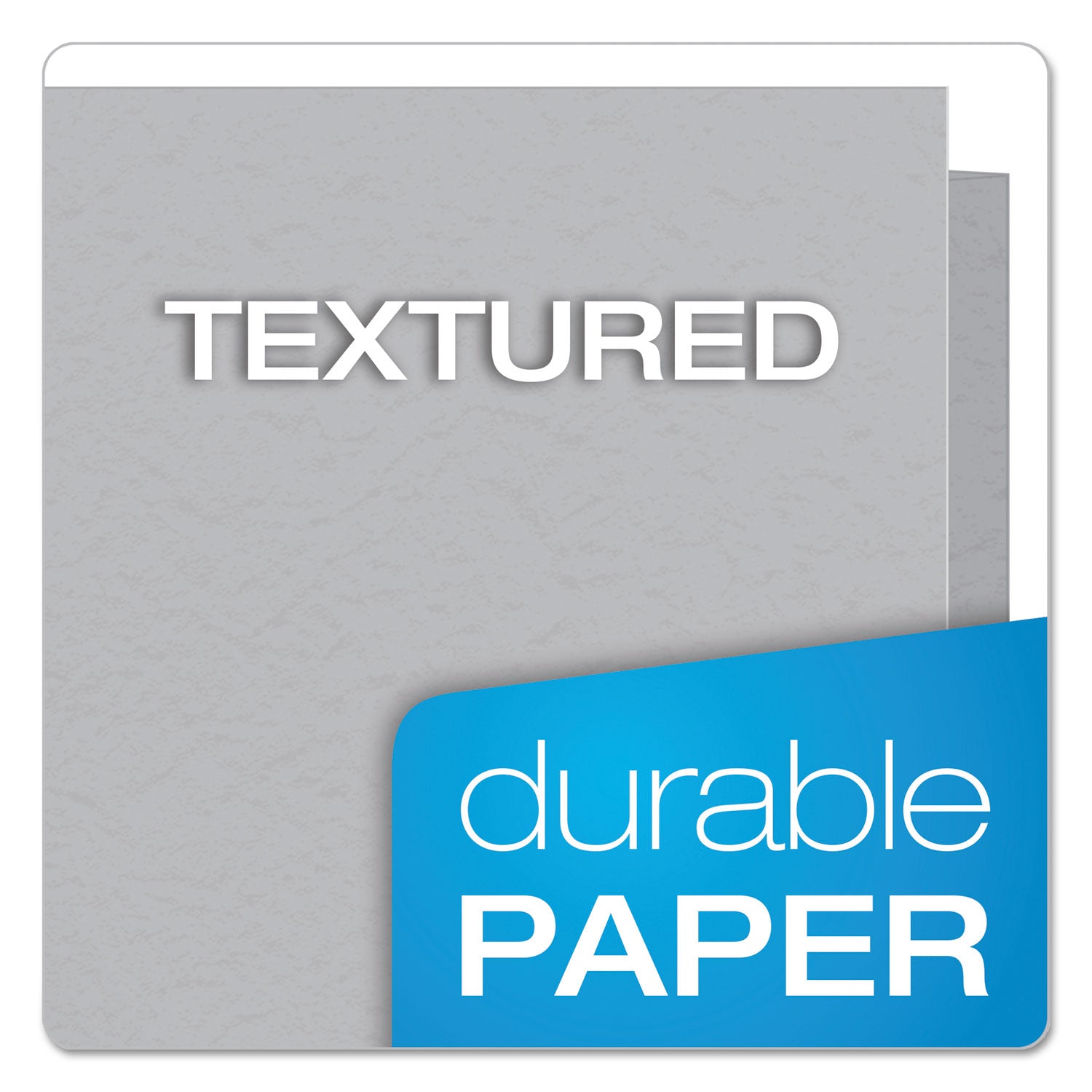 Oxford Letter Recycled Pocket Folder - 8 1/2" x 11" - 3 Fastener(s) - 1/2" for Folder - 2 Inside Front & Back Pocket(s) - Leatherette - Gray - Tear Resistant, Durable - 10% Recycled - 25 / Box