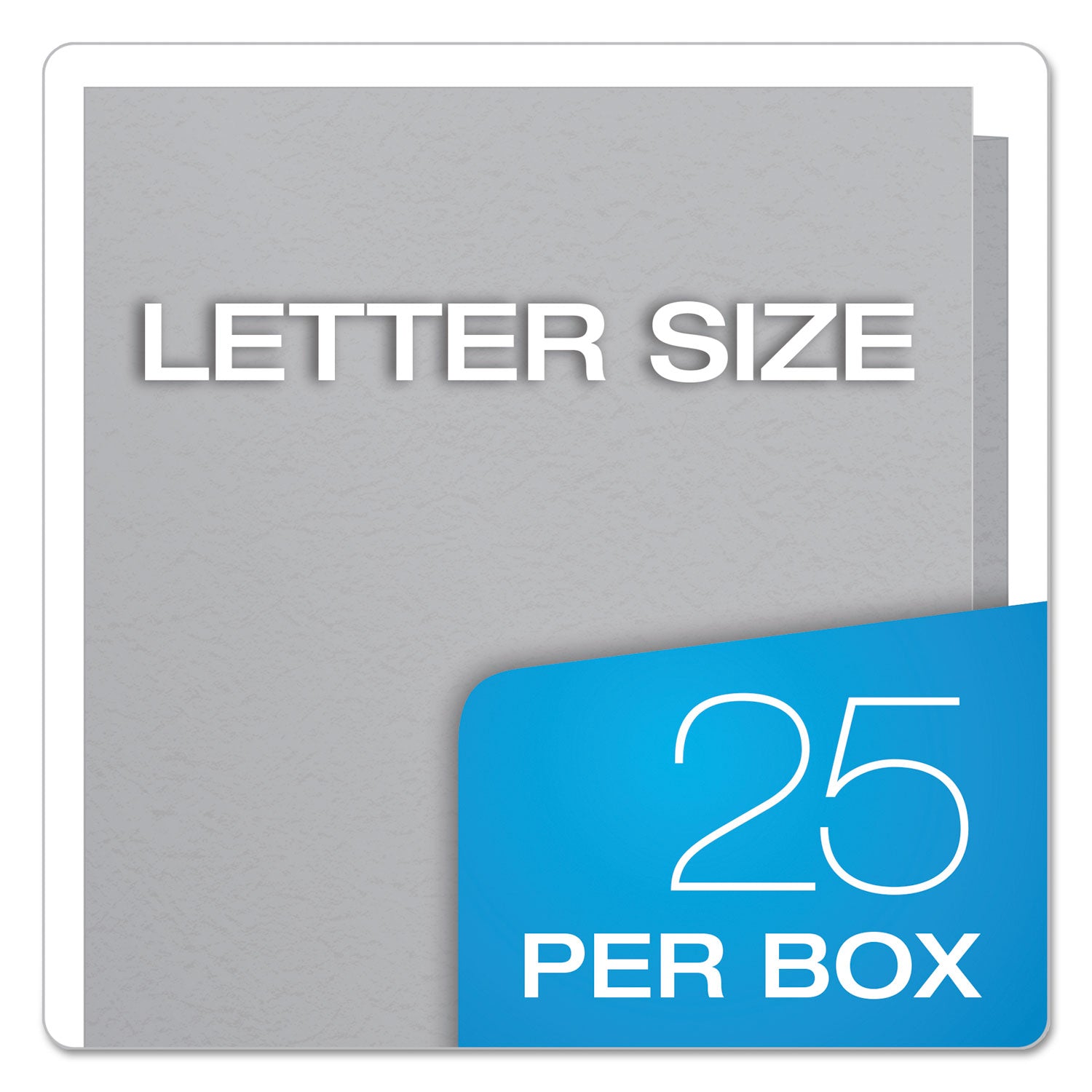 Oxford Letter Recycled Pocket Folder - 8 1/2" x 11" - 3 Fastener(s) - 1/2" for Folder - 2 Inside Front & Back Pocket(s) - Leatherette - Gray - Tear Resistant, Durable - 10% Recycled - 25 / Box
