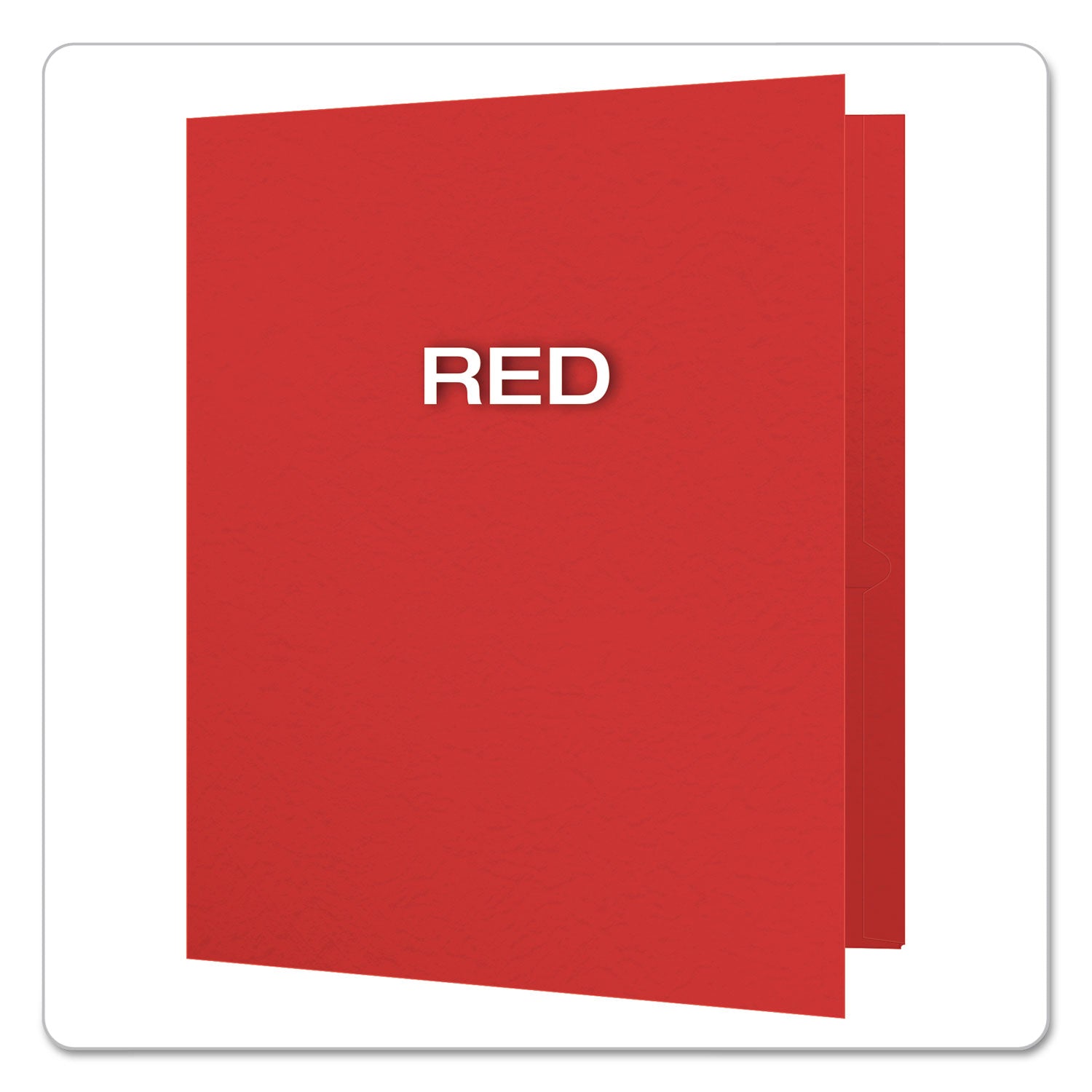 Twin-Pocket Folders With 3 Fasteners, 0.5" Capacity, 11 X 8.5, Red, 25/box