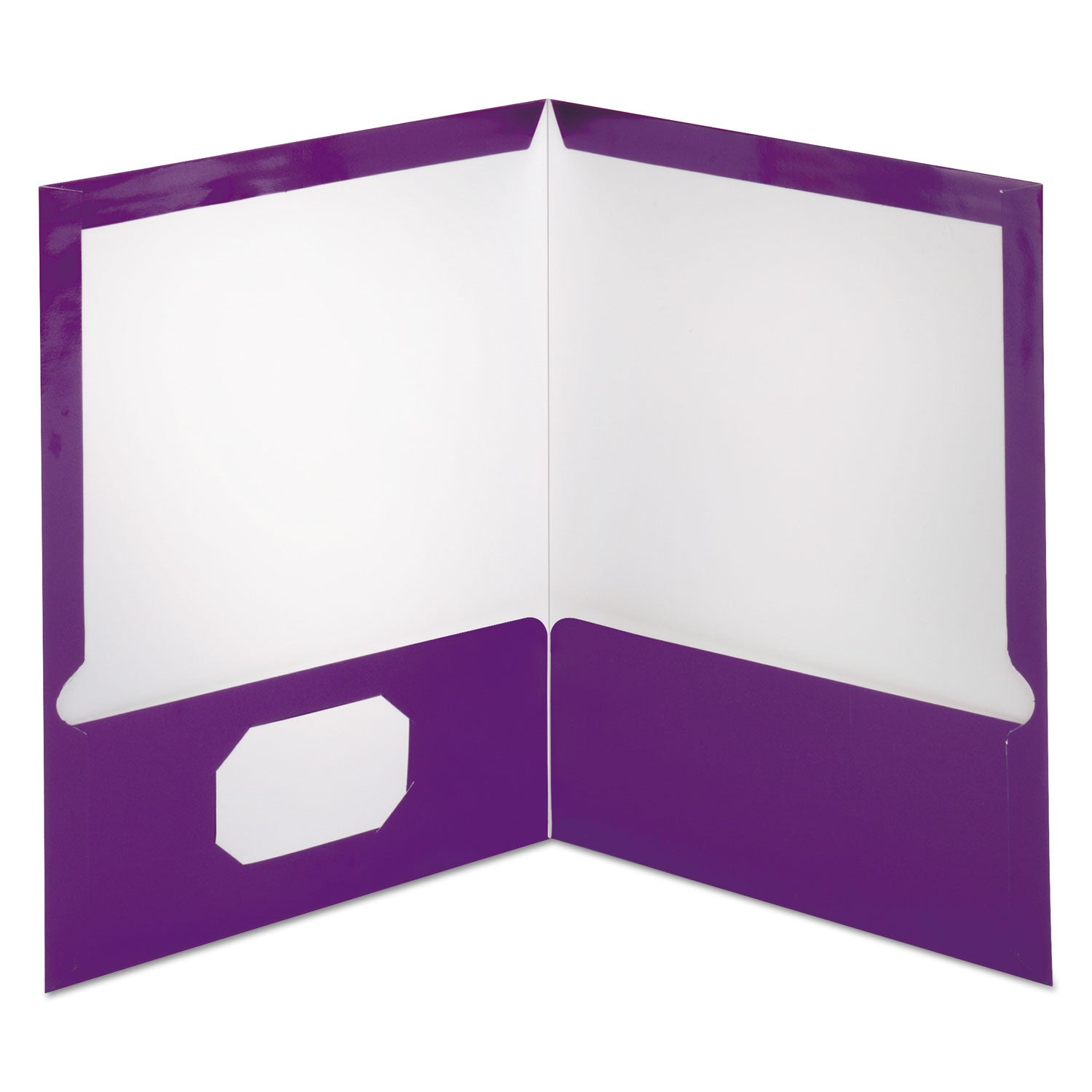 Oxford Letter Pocket Folder - 8 1/2" x 11" - 150 Sheets Capacity - 2 Pocket(s) - Purple - Die-cut - 25 / Box