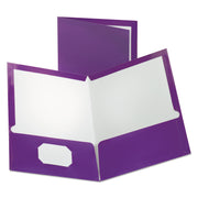 Oxford Letter Pocket Folder - 8 1/2" x 11" - 150 Sheets Capacity - 2 Pocket(s) - Purple - Die-cut - 25 / Box