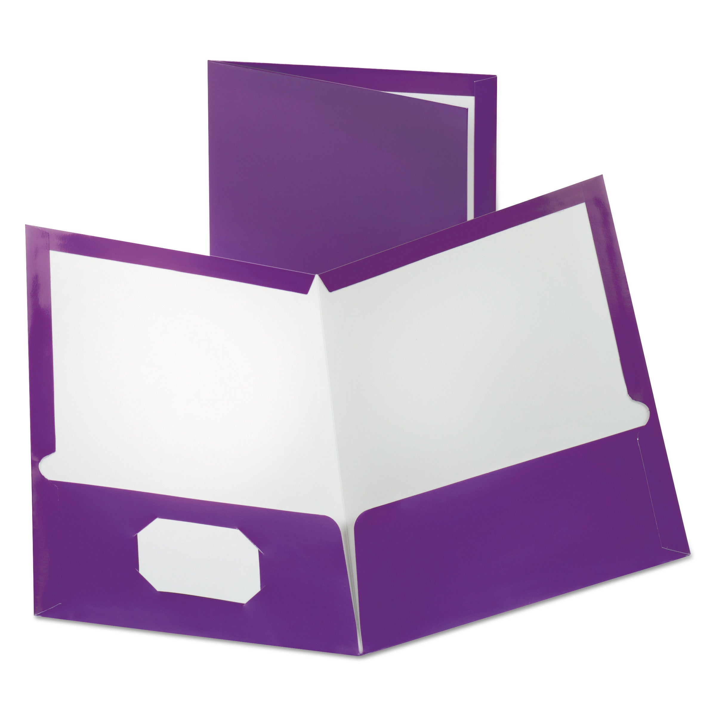 Oxford Letter Pocket Folder - 8 1/2" x 11" - 150 Sheets Capacity - 2 Pocket(s) - Purple - Die-cut - 25 / Box