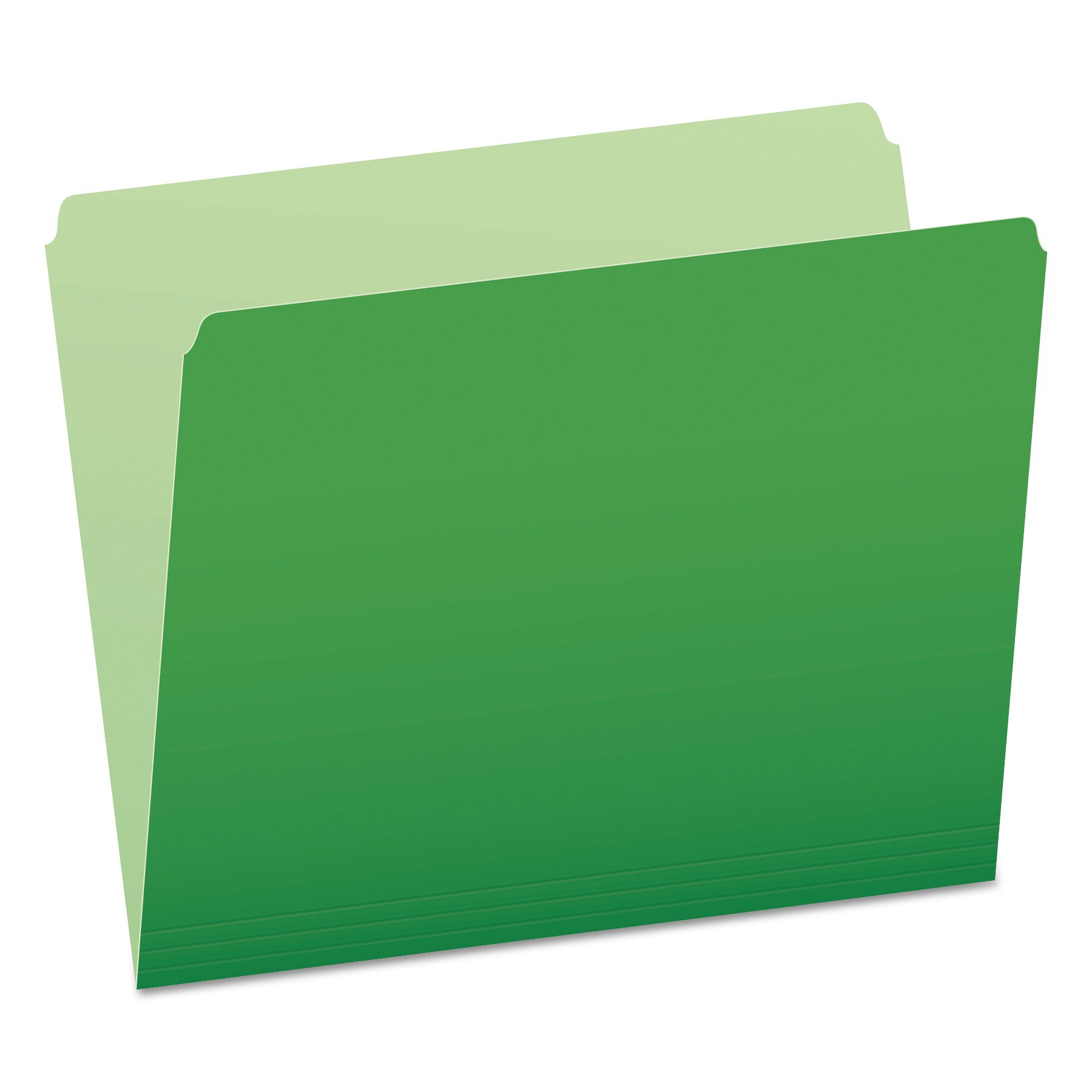 Pendaflex Letter Recycled Top Tab File Folder - 8 1/2" x 11" - 11 pt. - 1 Plys - Light Green - 30% Recycled - 100 / Box