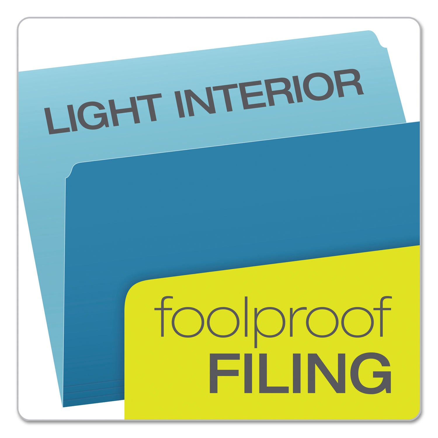 Pendaflex Letter Recycled Top Tab File Folder - 8 1/2" x 11" - 11 pt. - 1 Plys - Blue - 30% Recycled - 100 / Box