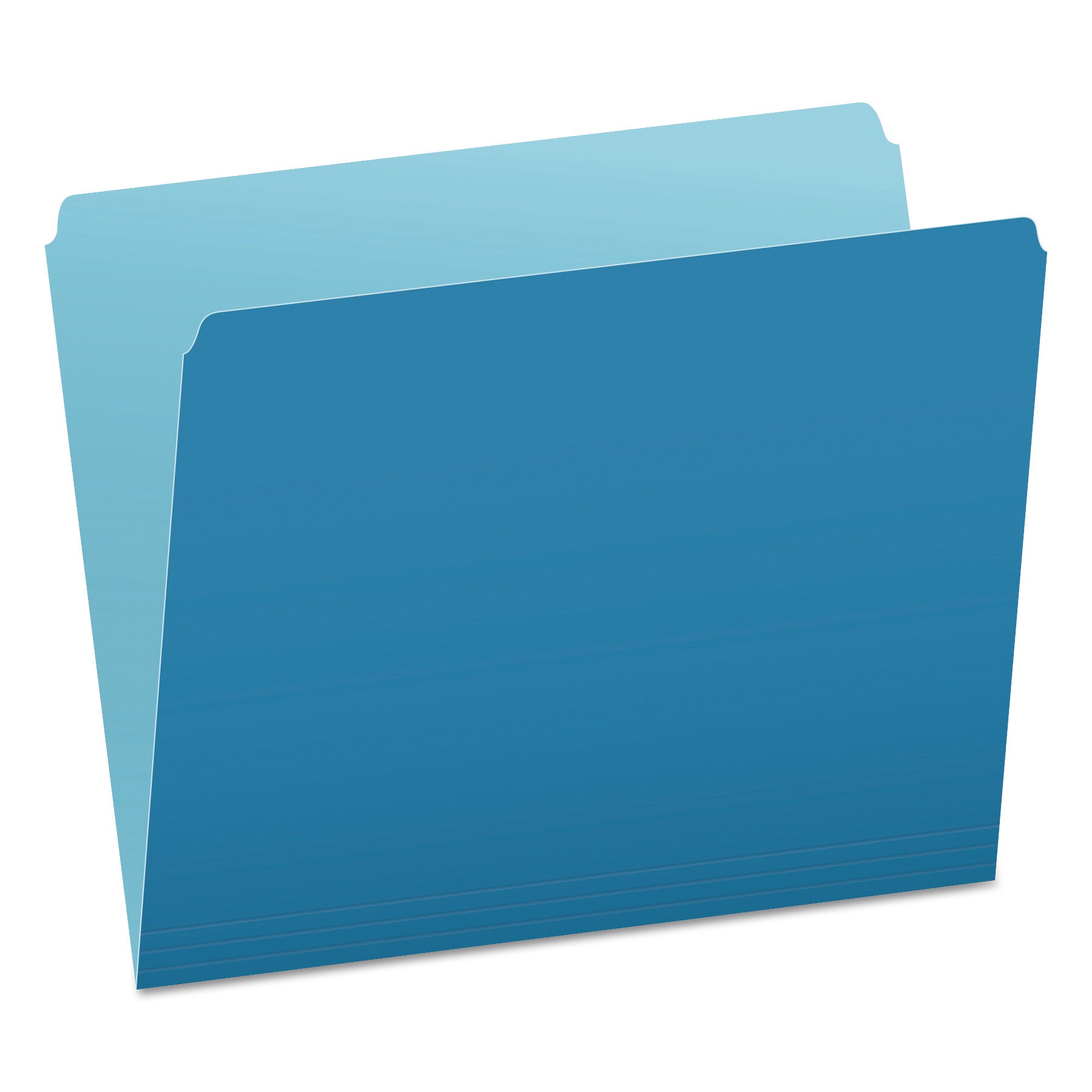 Pendaflex Letter Recycled Top Tab File Folder - 8 1/2" x 11" - 11 pt. - 1 Plys - Blue - 30% Recycled - 100 / Box