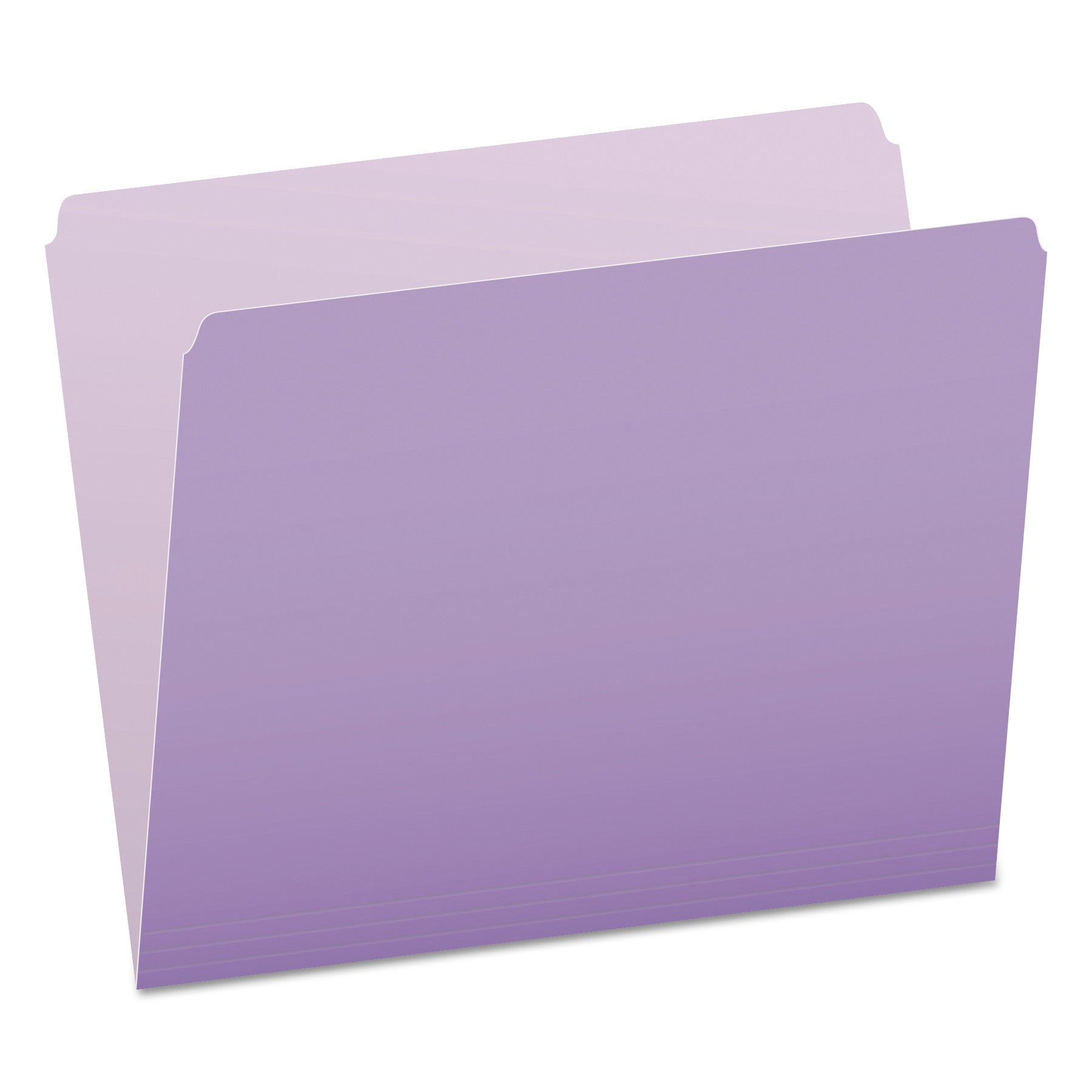 Pendaflex Letter Recycled Top Tab File Folder - 8 1/2" x 11" - 11 pt. - 1 Plys - Lavender - 30% Recycled - 100 / Box