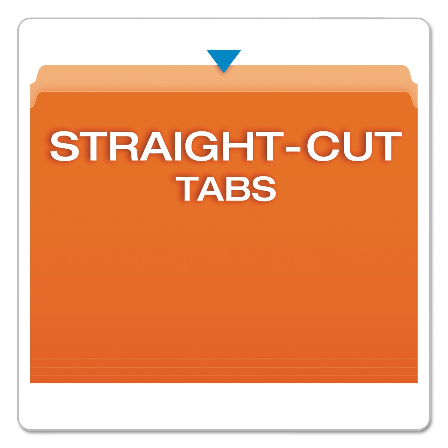 Pendaflex Letter Recycled Top Tab File Folder - 8 1/2" x 11" - 11 pt. - 1 Plys - Orange - 30% Recycled - 100 / Box