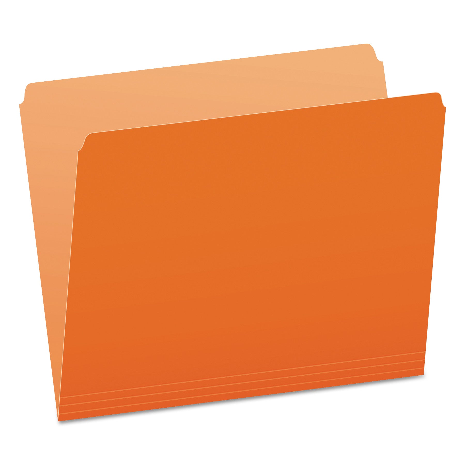 Pendaflex Letter Recycled Top Tab File Folder - 8 1/2" x 11" - 11 pt. - 1 Plys - Orange - 30% Recycled - 100 / Box