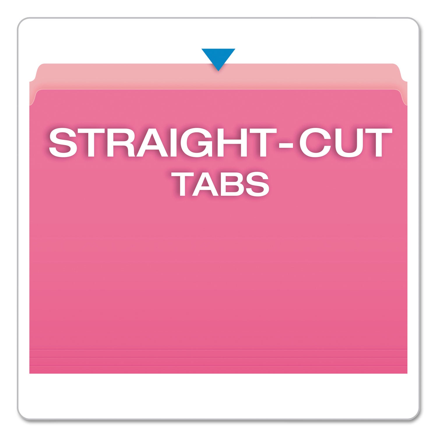Pendaflex Letter Recycled Top Tab File Folder - 8 1/2" x 11" - 11 pt. - 1 Plys - Pink - 30% Recycled - 100 / Box