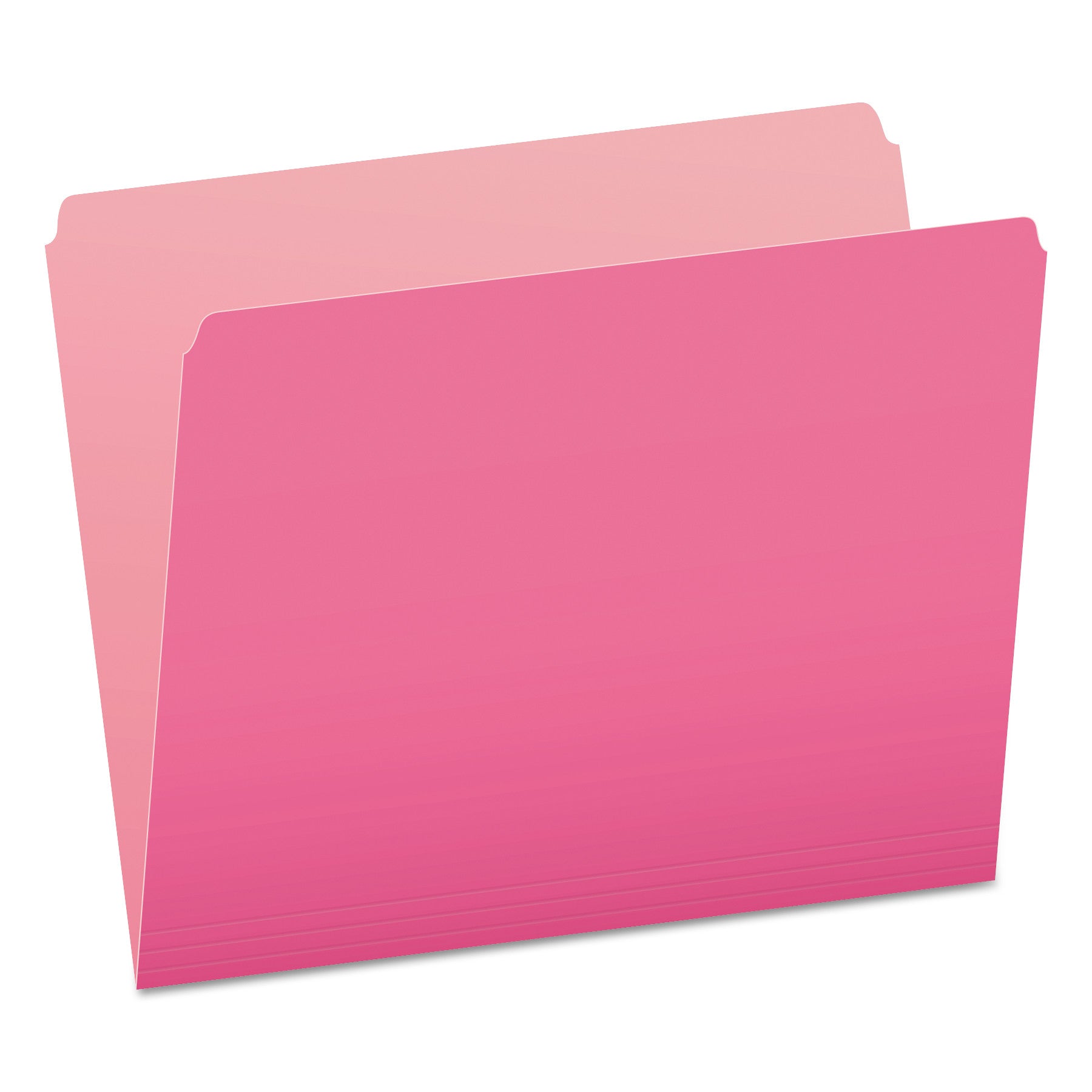 Pendaflex Letter Recycled Top Tab File Folder - 8 1/2" x 11" - 11 pt. - 1 Plys - Pink - 30% Recycled - 100 / Box