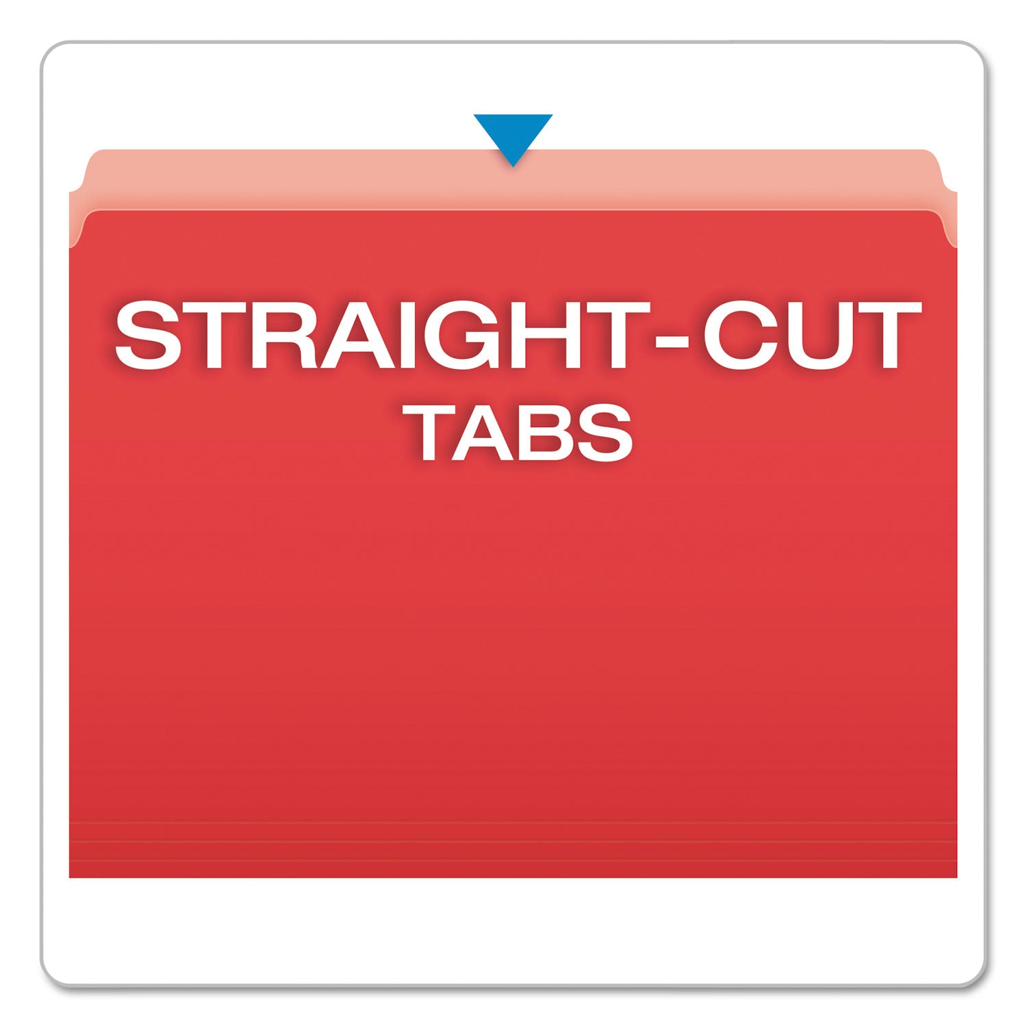 Pendaflex Letter Recycled Top Tab File Folder - 8 1/2" x 11" - 11 pt. - 1 Plys - Red - Tab - 30% Recycled - 100 / Box