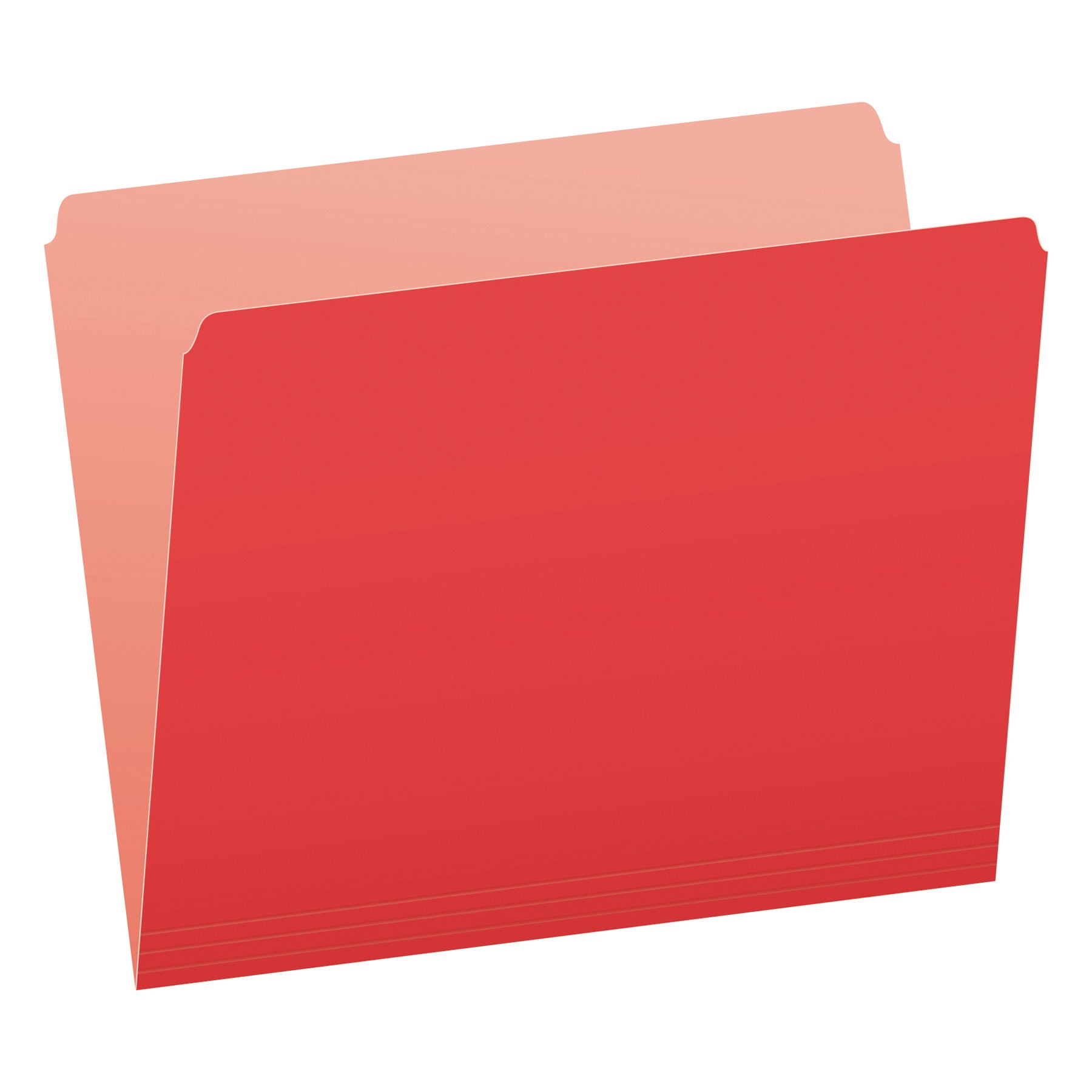 Pendaflex Letter Recycled Top Tab File Folder - 8 1/2" x 11" - 11 pt. - 1 Plys - Red - Tab - 30% Recycled - 100 / Box