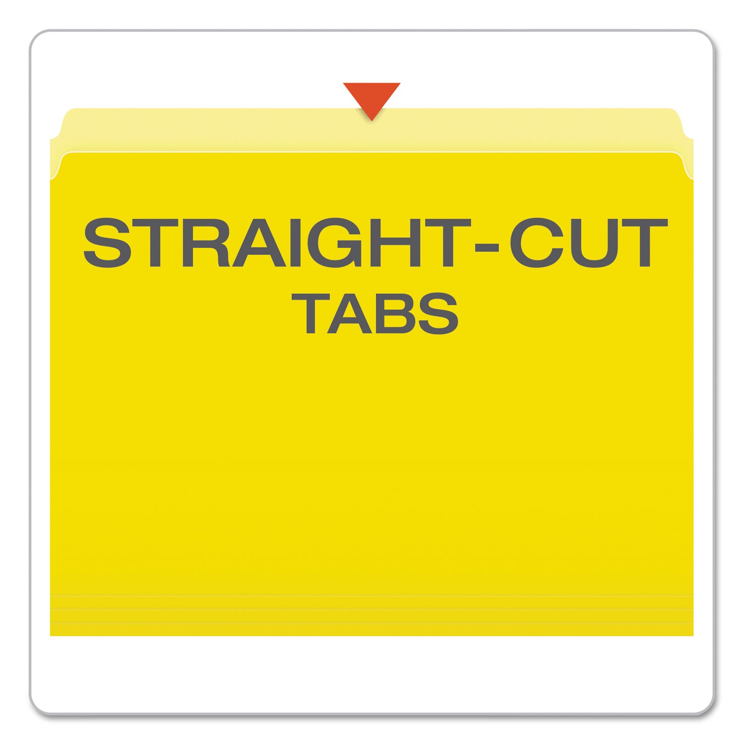 Pendaflex Letter Recycled Top Tab File Folder - 8 1/2" x 11" - 11 pt. - 1 Plys - Yellow - 30% Recycled - 100 / Box