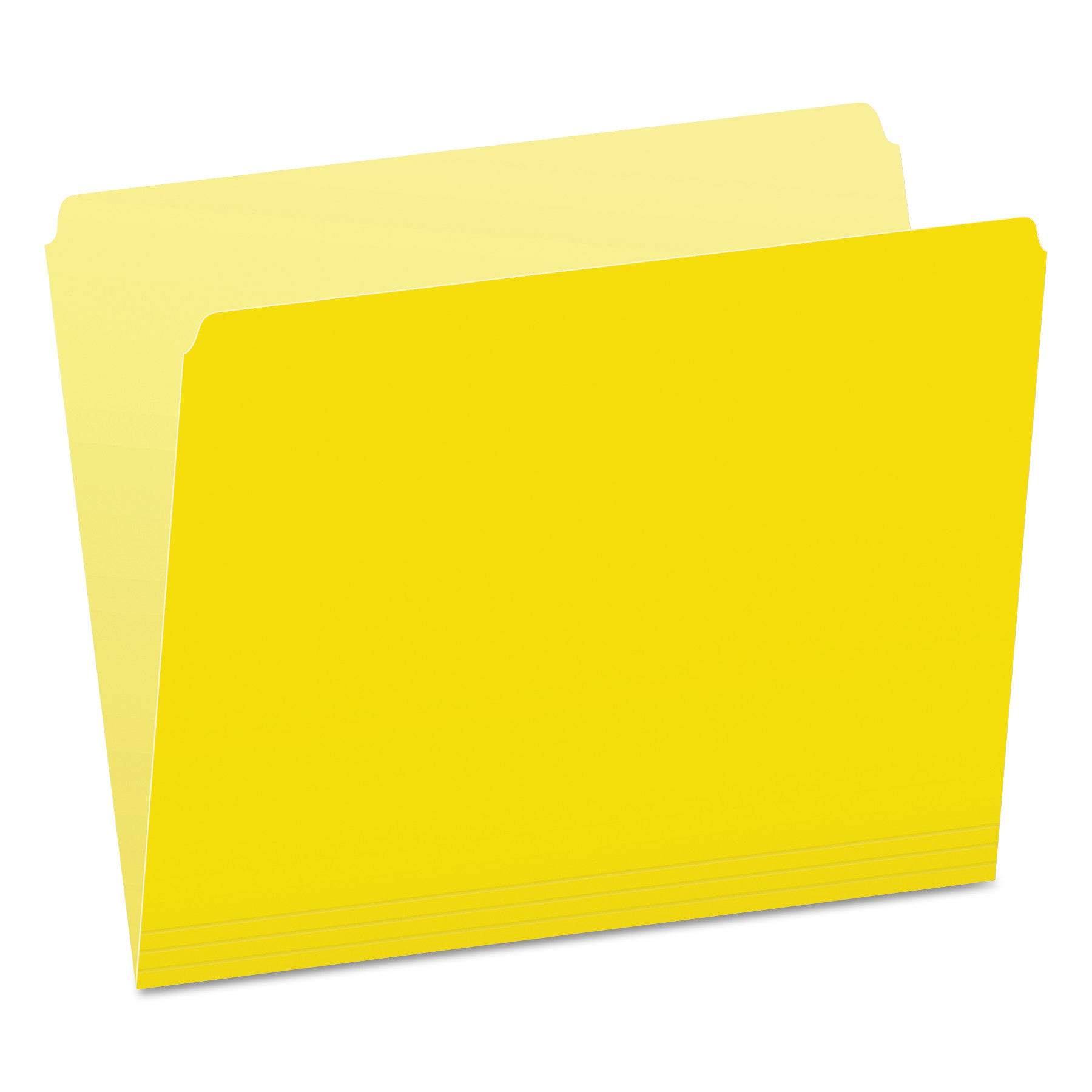 Pendaflex Letter Recycled Top Tab File Folder - 8 1/2" x 11" - 11 pt. - 1 Plys - Yellow - 30% Recycled - 100 / Box