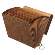 Pendaflex Recycled Expanding File - 21 Pocket(s) - Tyvek, Red Fiber - Red - Elastic Closure, Moisture Resistant, Preprinted, Reinforced Gusset, Tear Resistant - 30% Recycled - 1 Each