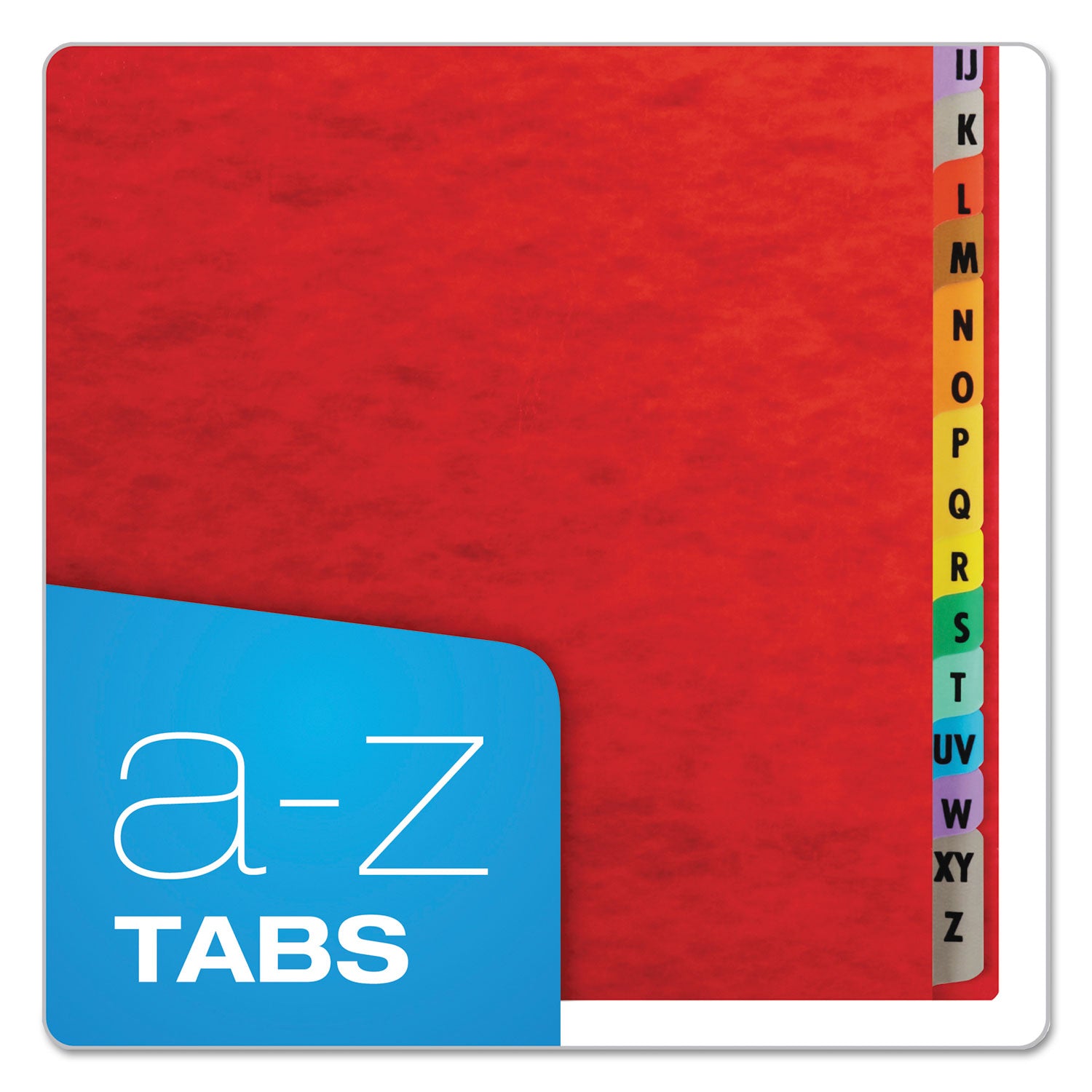 Pendaflex A-Z Oxford Desk File/Sorters - 20 Printed Tab(s) - Character - A-Z - Red Divider - Multicolor Mylar Tab(s) - 65% Recycled - Moisture Resistant, Soil Resistant, Reinforced Gusset - 1 Each