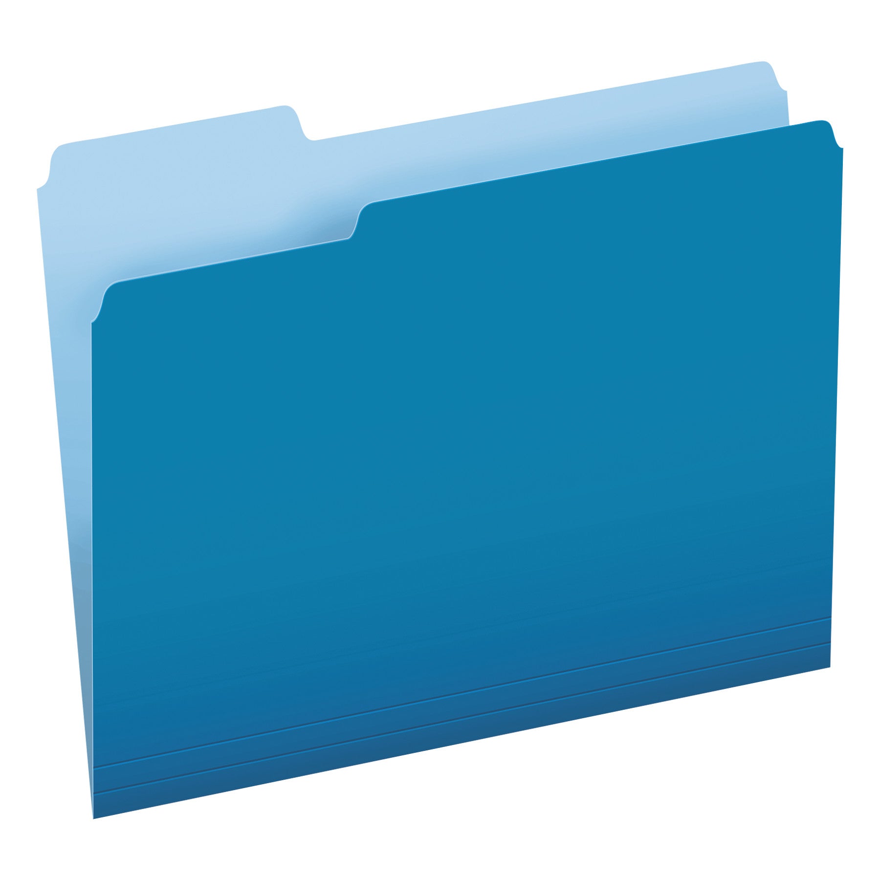 Pendaflex 1/3 Tab Cut Letter Recycled Top Tab File Folder - 8 1/2" x 11" - Top Tab Location - Assorted Tab Position - 11 pt. - 1 Plys - Blue - Acid-free - 10% Recycled - 100 / Box
