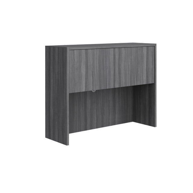 OfficeSource Laminate Lateral Files Hutch with Laminate Doors - 48"W X 36"H - Coastal Gray
