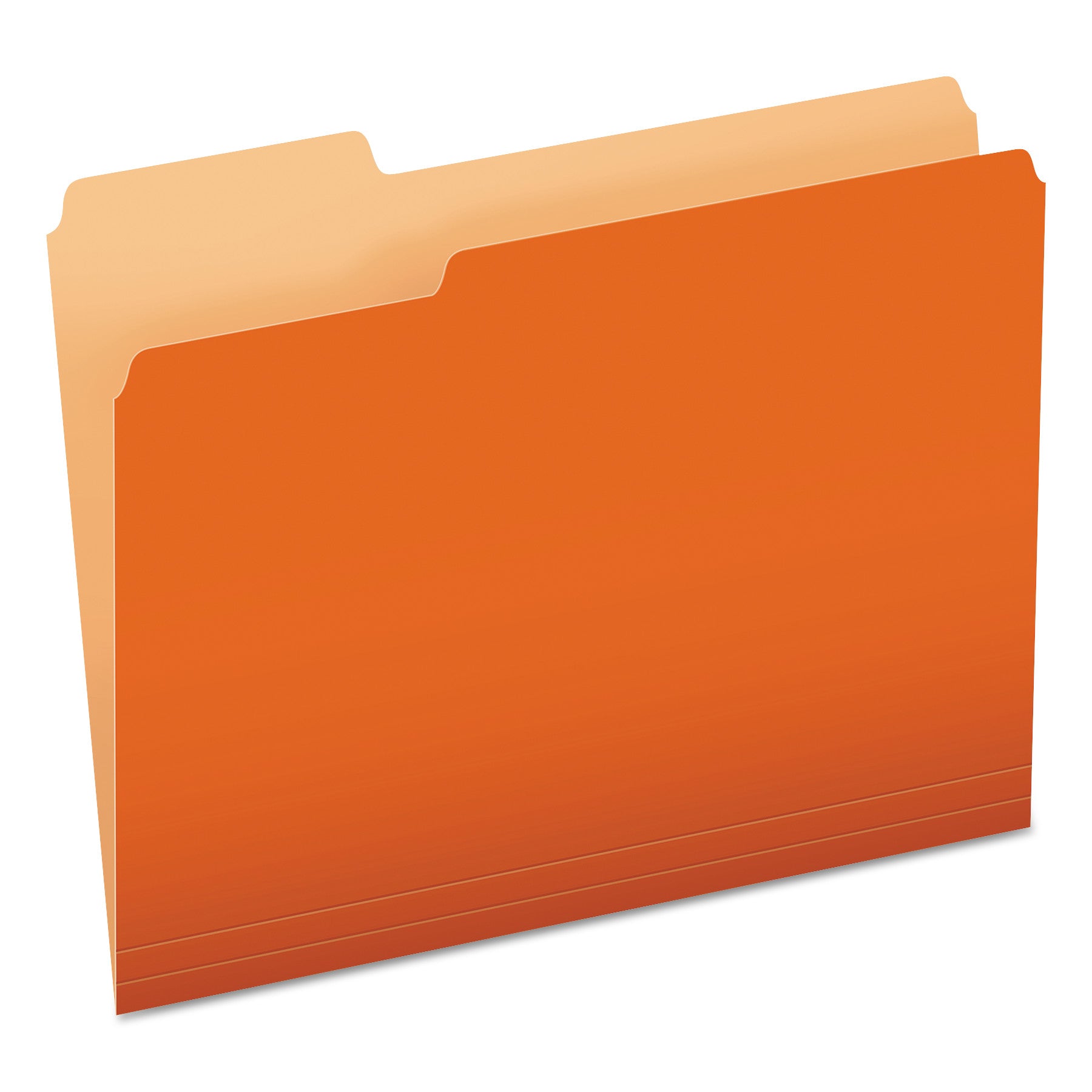 Pendaflex 1/3 Tab Cut Letter Recycled Top Tab File Folder - 8 1/2" x 11" - Top Tab Location - Assorted Tab Position - 11 pt. - 1 Plys - Orange - Acid-free - 10% Recycled - 100 / Box