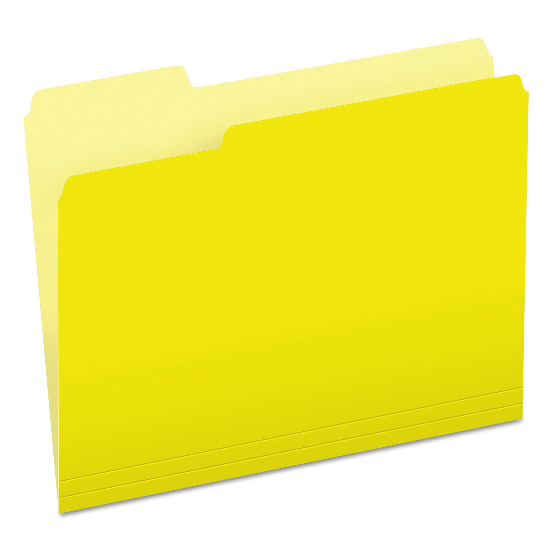 Pendaflex 1/3 Tab Cut Letter Top Tab File Folder - 8 1/2" x 11" - Top Tab Location - Assorted Tab Position - 11 pt. - 1 Plys - Yellow - Acid-free - 100 / Box