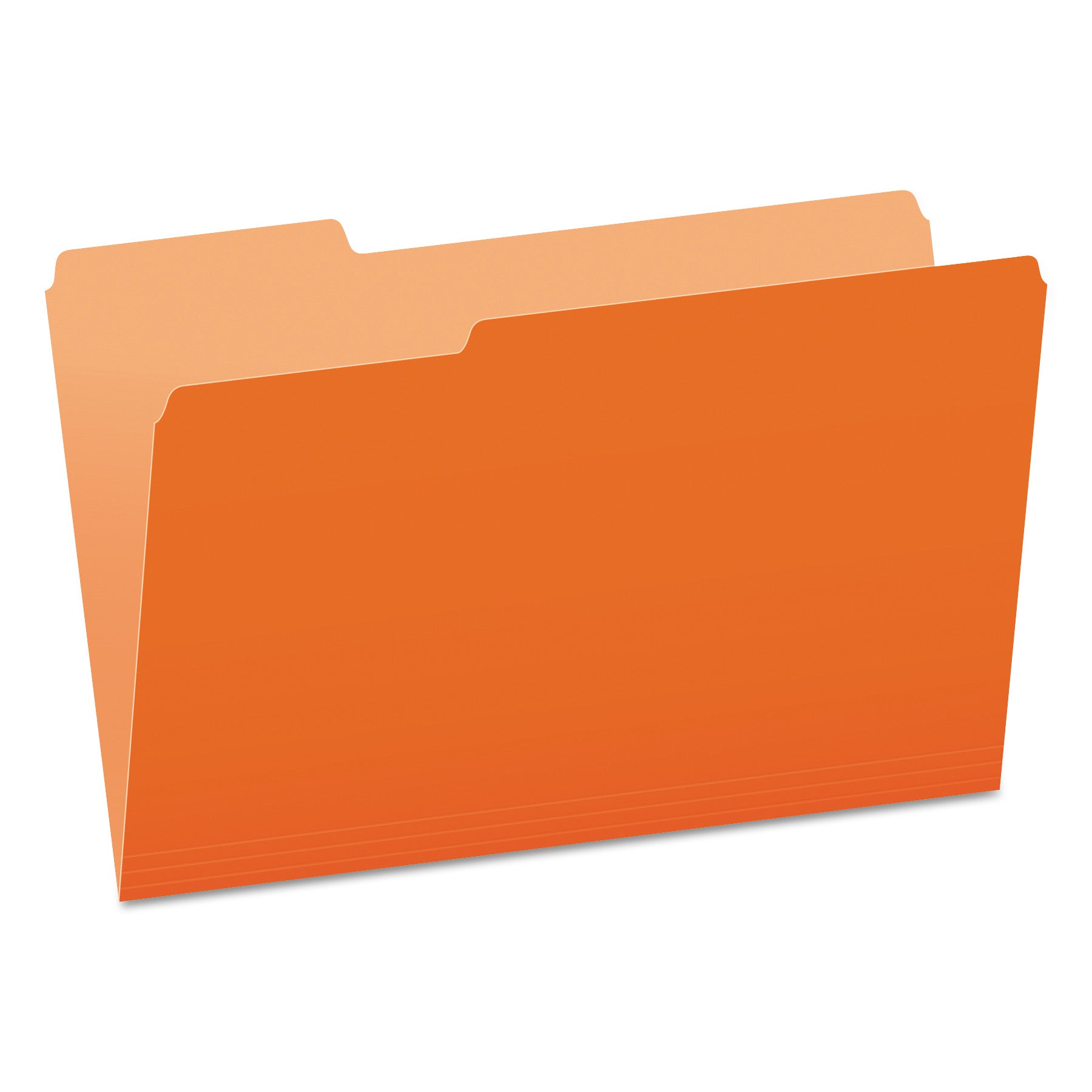 Pendaflex 1/3 Tab Cut Legal Recycled Top Tab File Folder - 8 1/2" x 14" - Top Tab Location - Assorted Tab Position - 11 pt. - 1 Plys - Orange - Acid-free - 10% Recycled - 100 / Box
