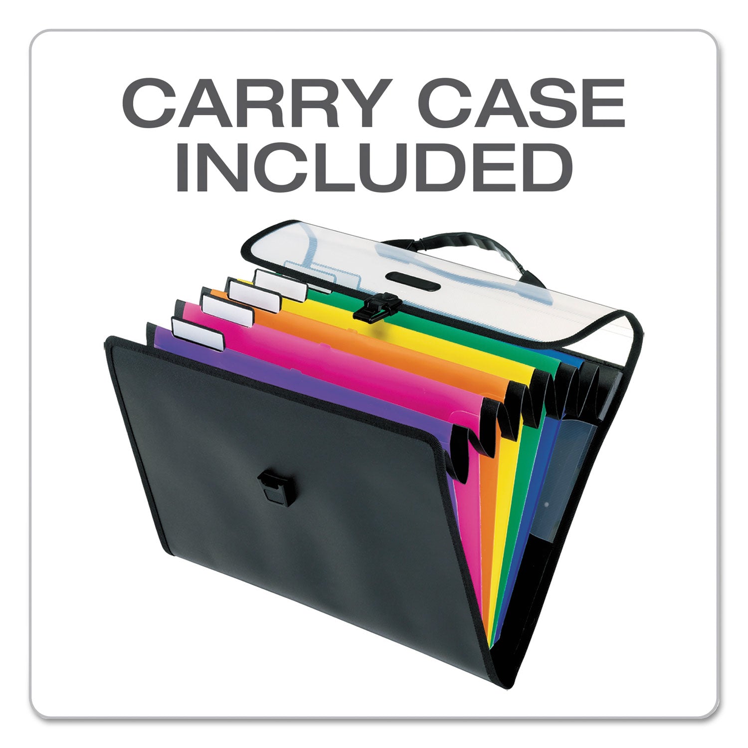 Pendaflex Letter Expanding File - 8 1/2" x 11" - 6 Pocket(s) - Polypropylene - Assorted - Water Resistant, Hook - 1 Each