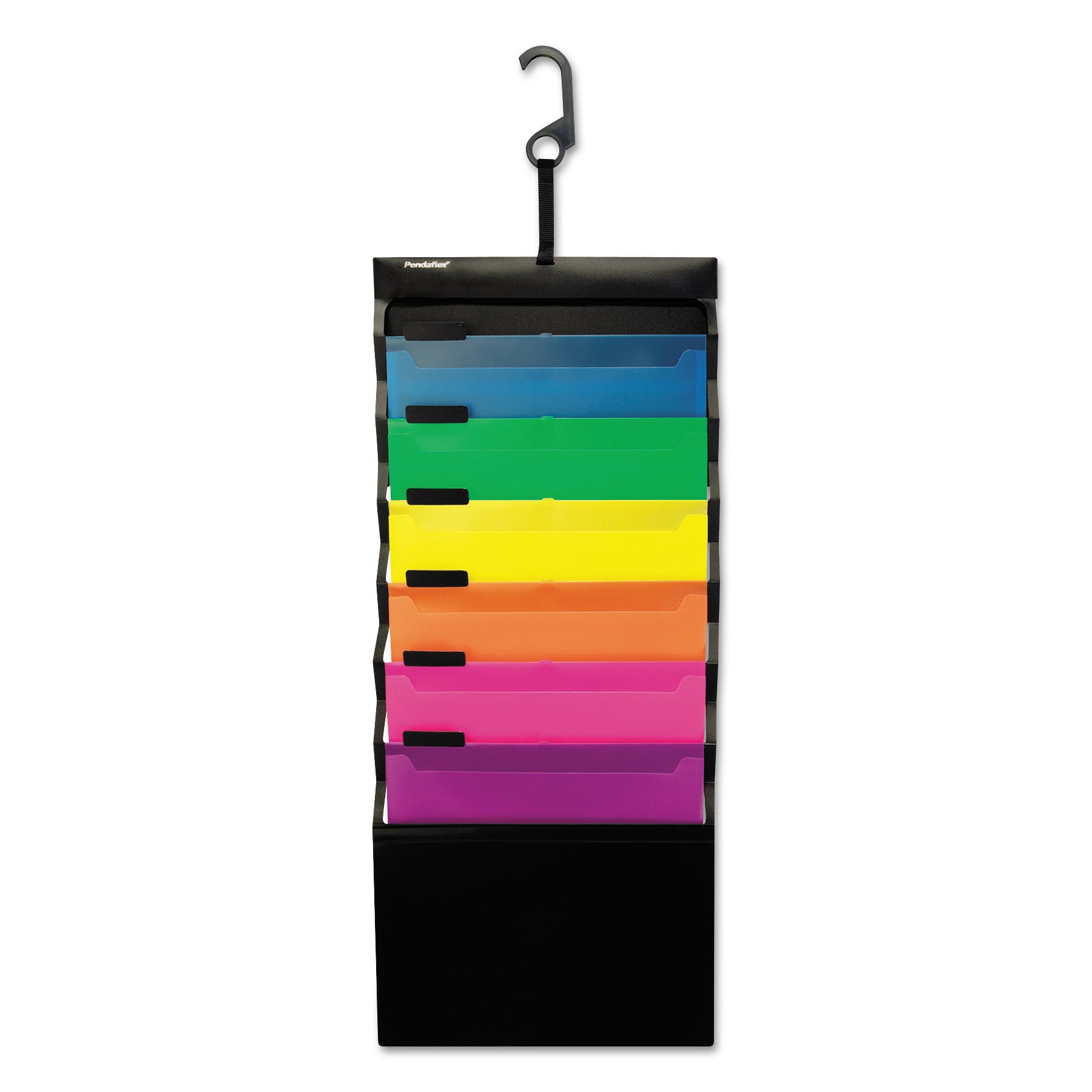 Pendaflex Letter Expanding File - 8 1/2" x 11" - 6 Pocket(s) - Polypropylene - Assorted - Water Resistant, Hook - 1 Each