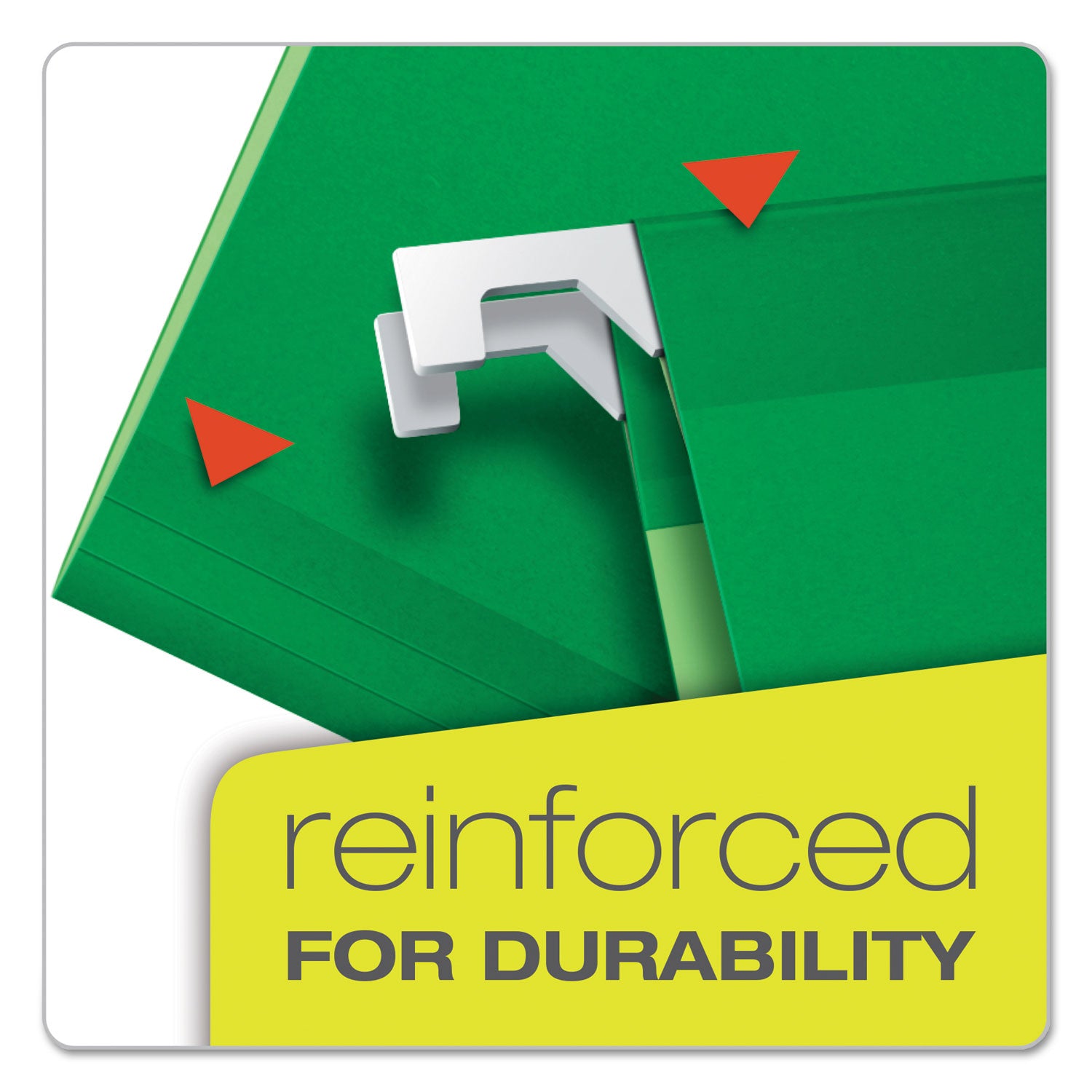 Pendaflex 1/5 Tab Cut Legal Hanging Folder - 8 1/2" x 14" - Bright Green - 25 / Box