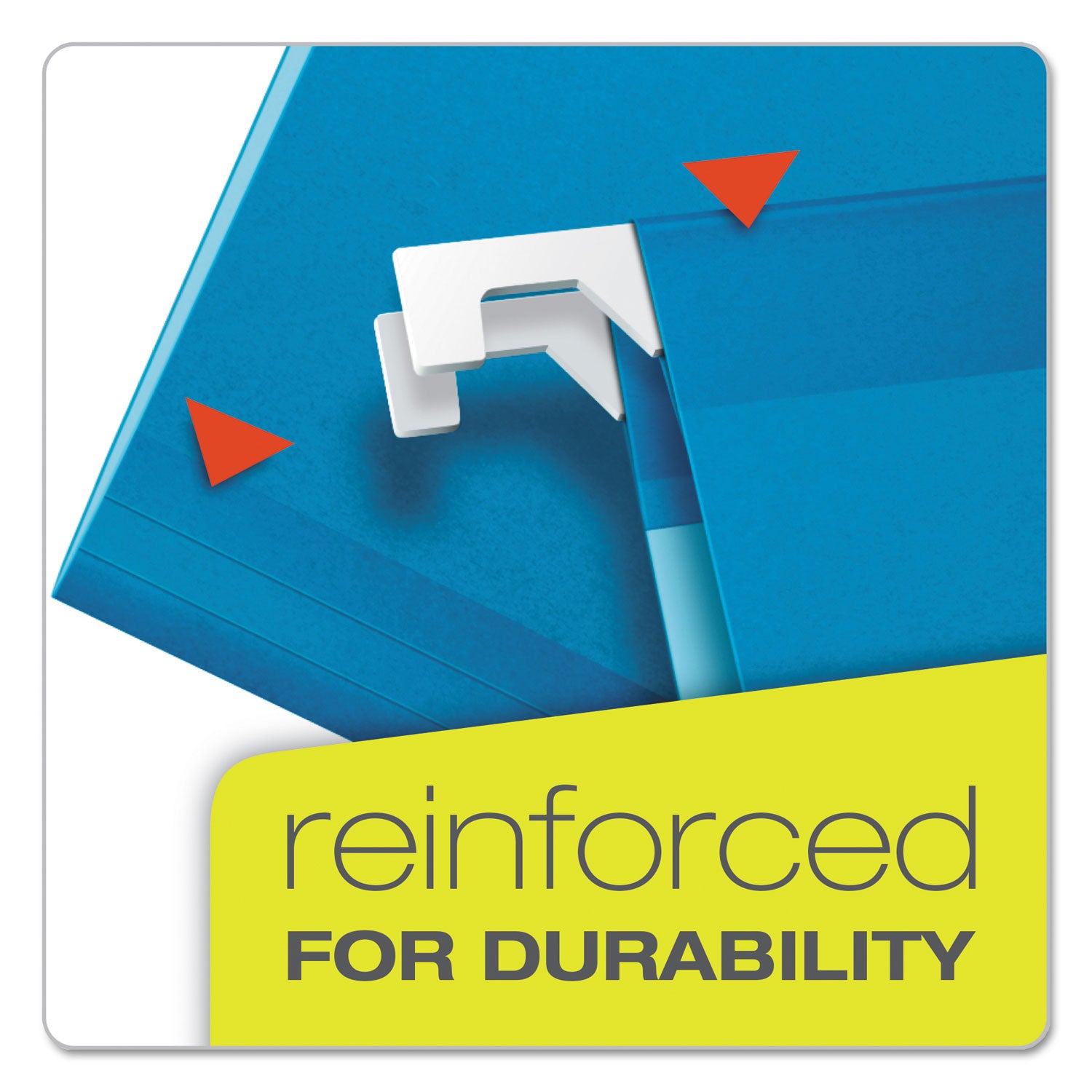 Pendaflex 1/5 Tab Cut Legal Recycled Hanging Folder - 8 1/2" x 14" - Blue - 10% Recycled - 25 / Box