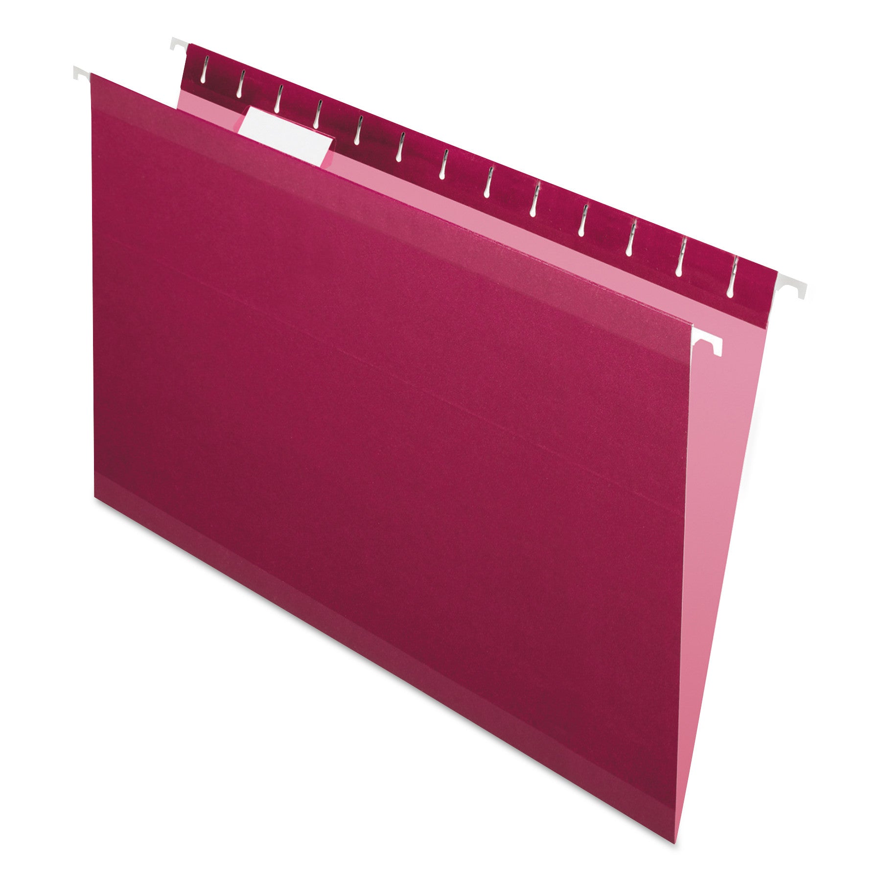 Pendaflex 1/5 Tab Cut Legal Hanging Folders, 8.5" x 14", Internal Pocket, 11 pt., Burgundy, Reinforced, Tear Resistant, Durable, 25/Box
