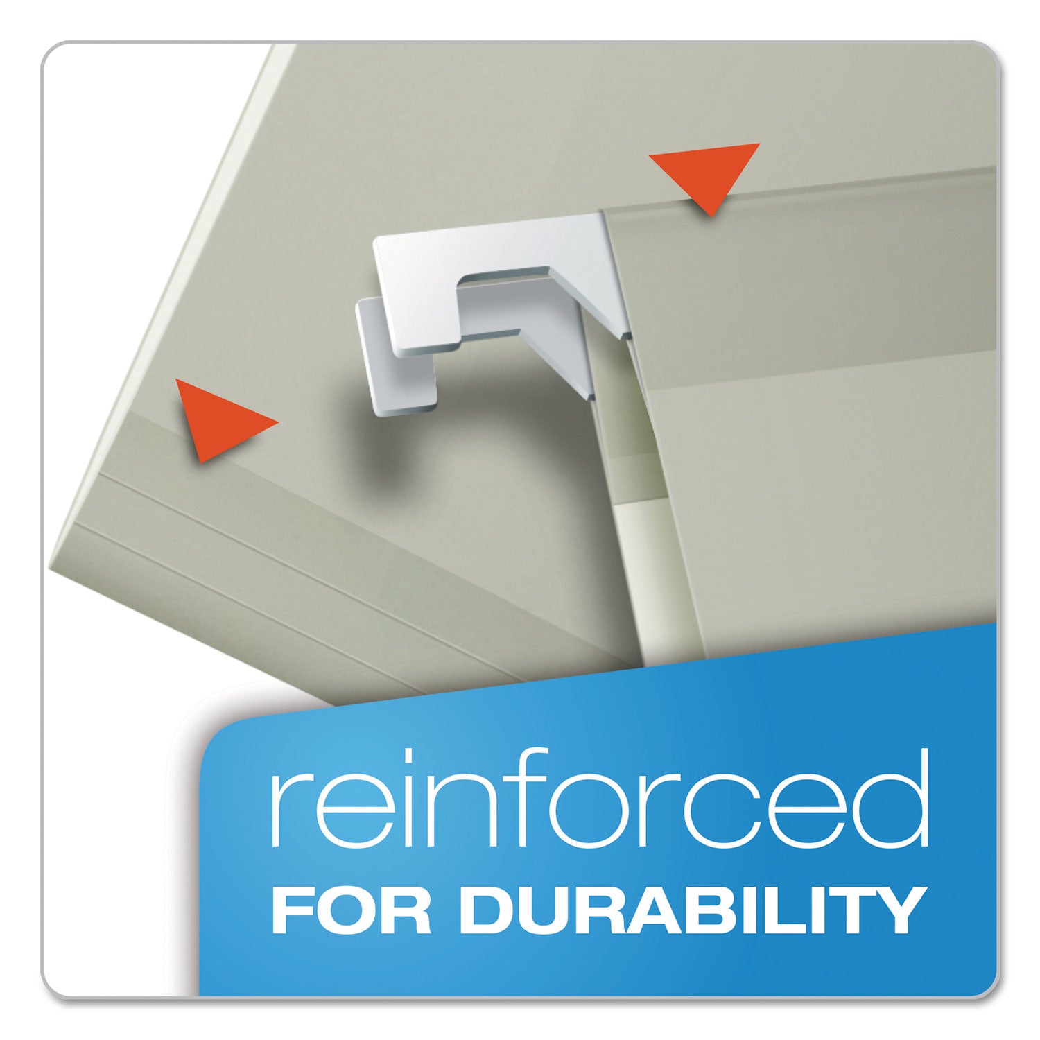 Pendaflex 1/5 Tab Cut Legal Recycled Hanging Folders, 8.5" x 14", Gray, Reinforced, Tear Resistant, 11 pt., Internal Pocket, 10% Recycled, 25/Box