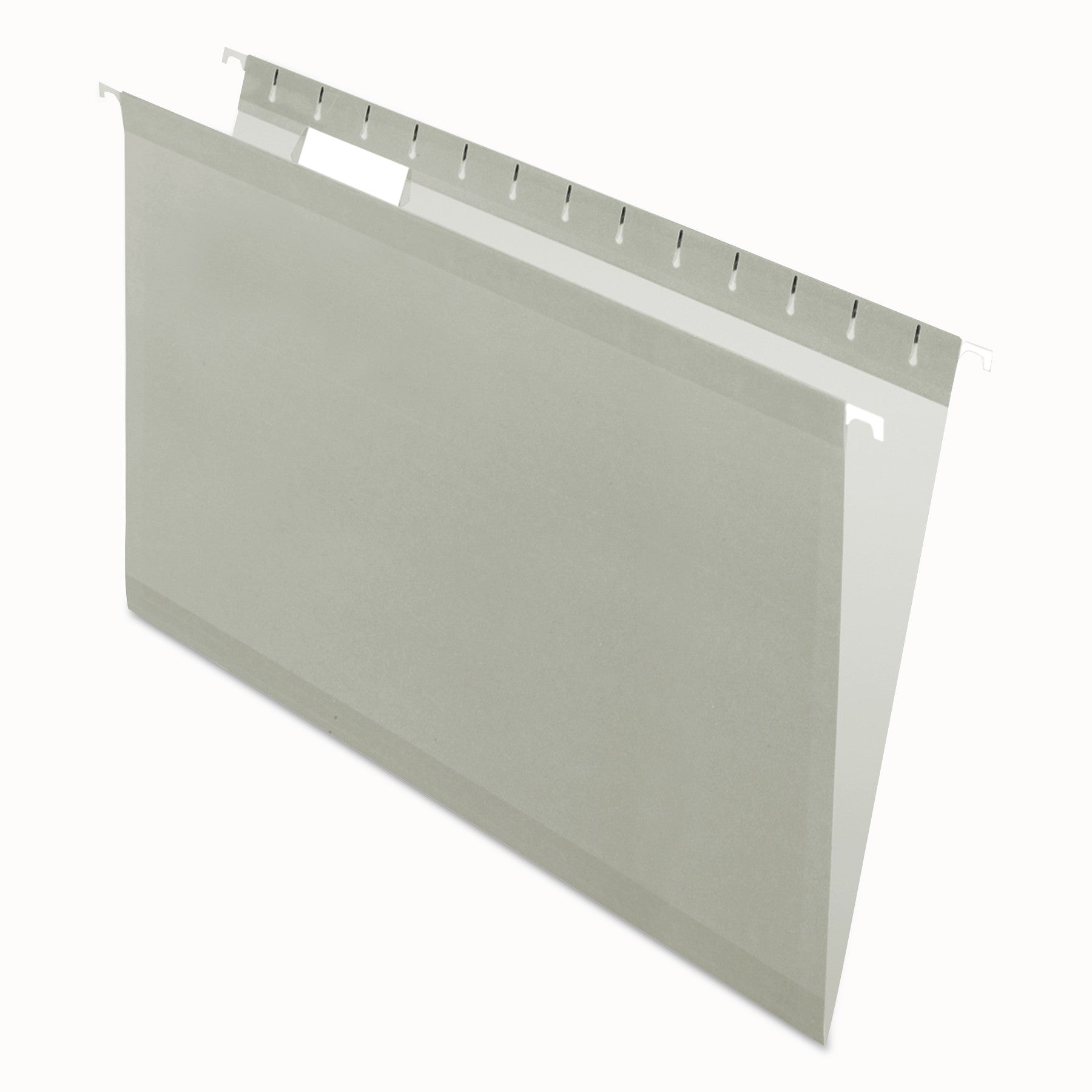 Pendaflex 1/5 Tab Cut Legal Recycled Hanging Folders, 8.5" x 14", Gray, Reinforced, Tear Resistant, 11 pt., Internal Pocket, 10% Recycled, 25/Box
