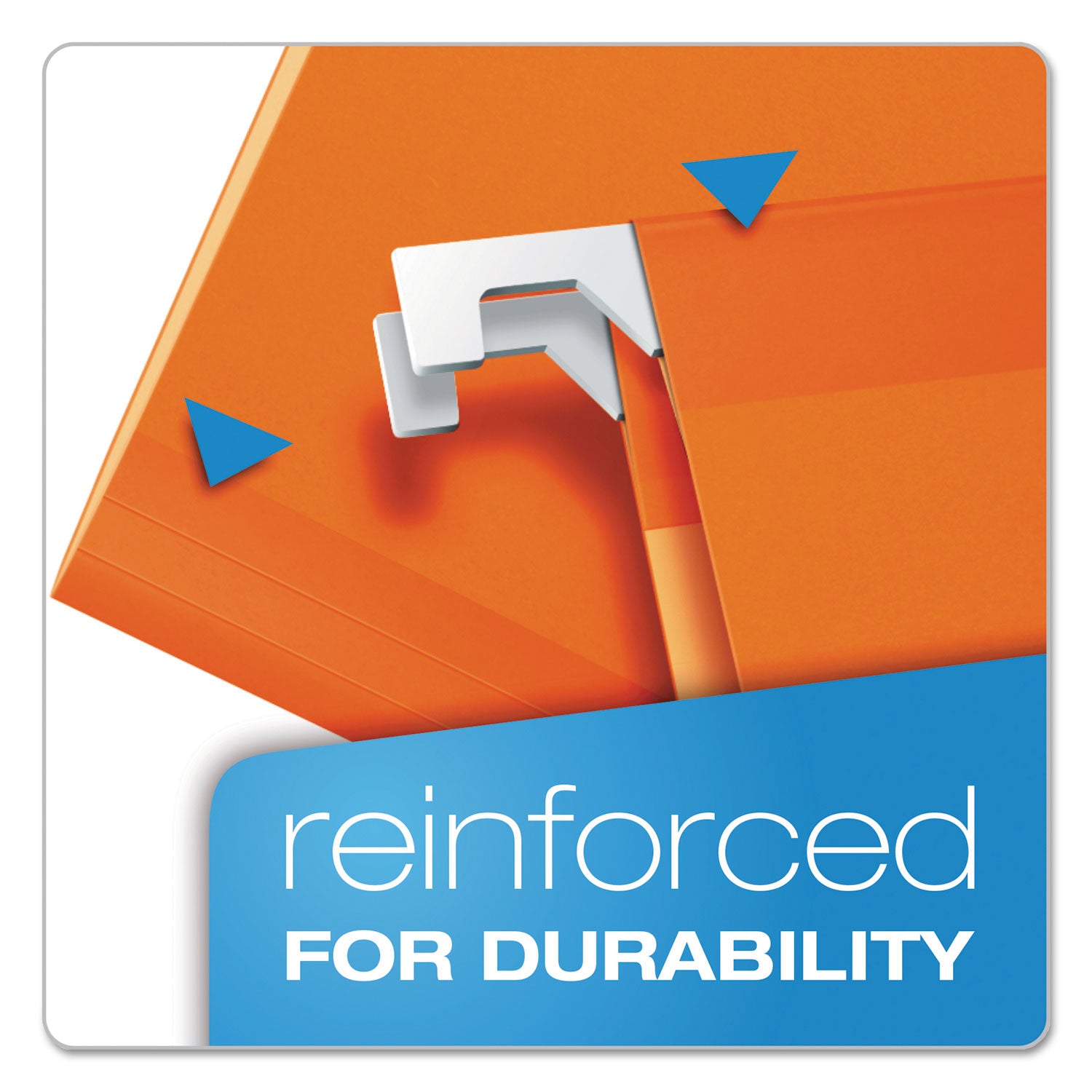 Pendaflex 1/5 Tab Cut Legal Recycled Hanging Folder - 8 1/2" x 14" - Orange - Reinforced - 10% Recycled - 25 / Box