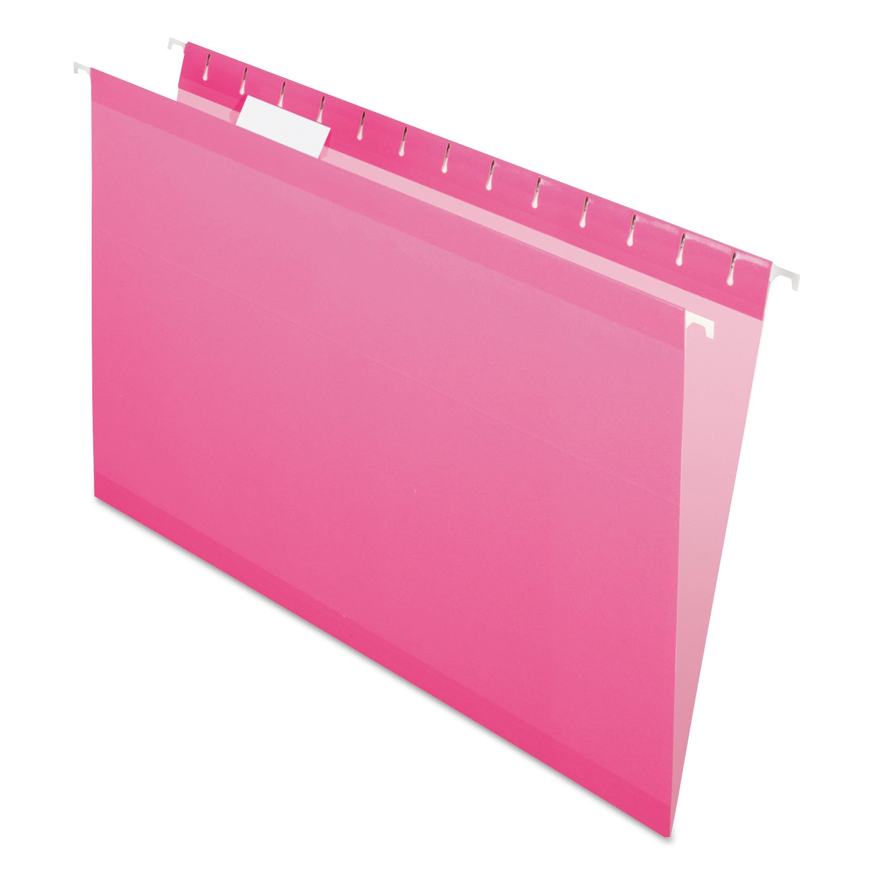 Pendaflex 1/5 Tab Cut Legal Recycled Hanging Folder - 8 1/2" x 14" - Pink - Reinforced - 10% Recycled - 25 / Box