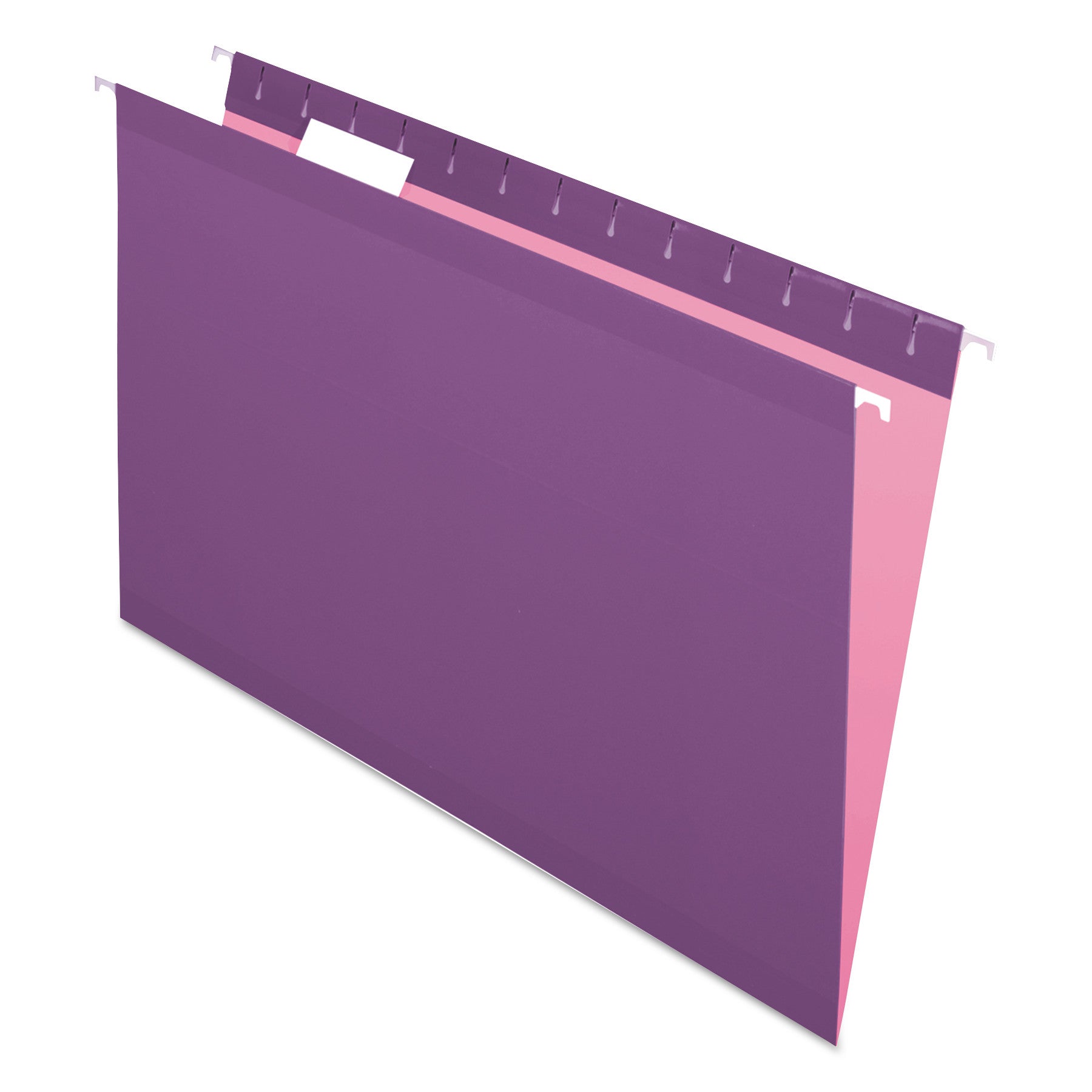 Pendaflex Legal Size 1/5 Tab Cut Hanging Folders, Violet, Reinforced, Tear Resistant, 10% Recycled, 8 1/2" x 14", 25/Box