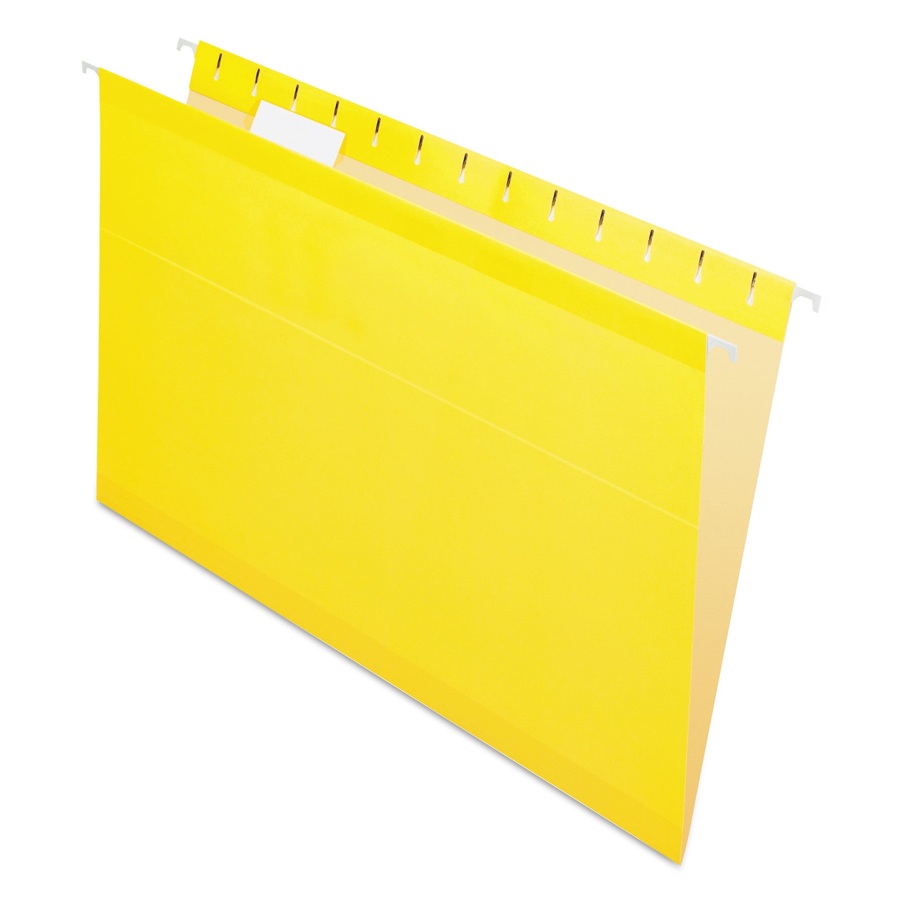 Pendaflex 1/5 Tab Cut Legal Recycled Hanging Folder - 8 1/2" x 14" - Yellow - Reinforced - 10% Recycled - 25 / Box