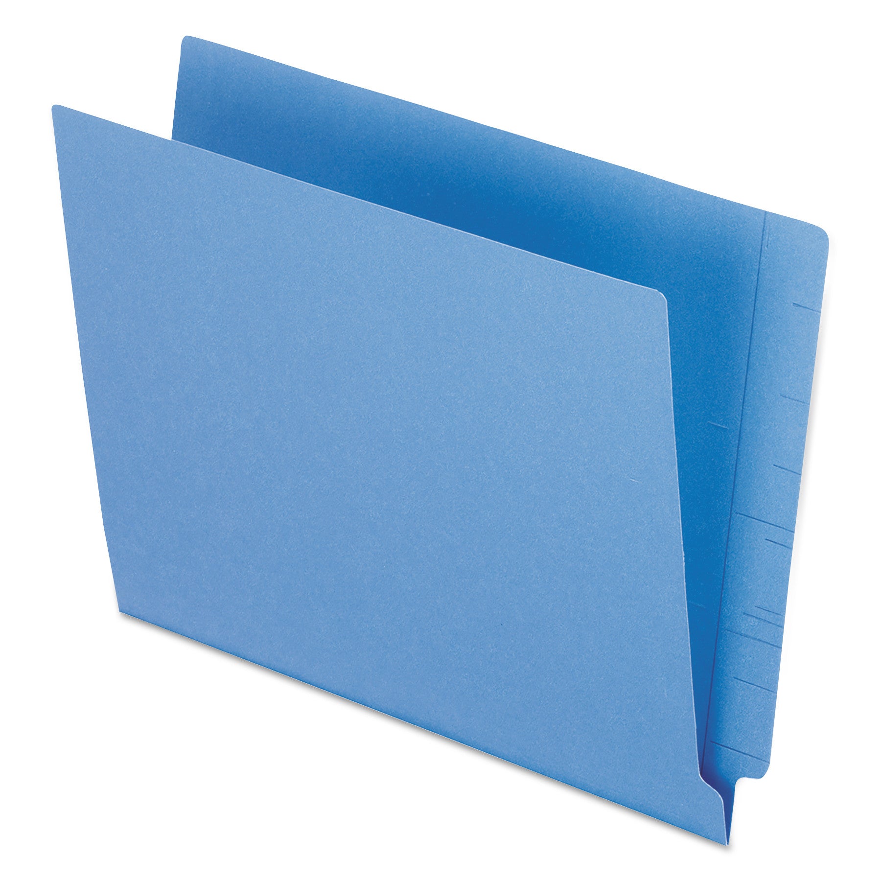 Pendaflex Letter Recycled End Tab File Folder - 8 1/2" x 11" - 3/4" Expansion - 11 pt. - 2 Plys - Blue - Heavyweight Cover, Reinforced Tab - 10% Recycled - 100 / Box