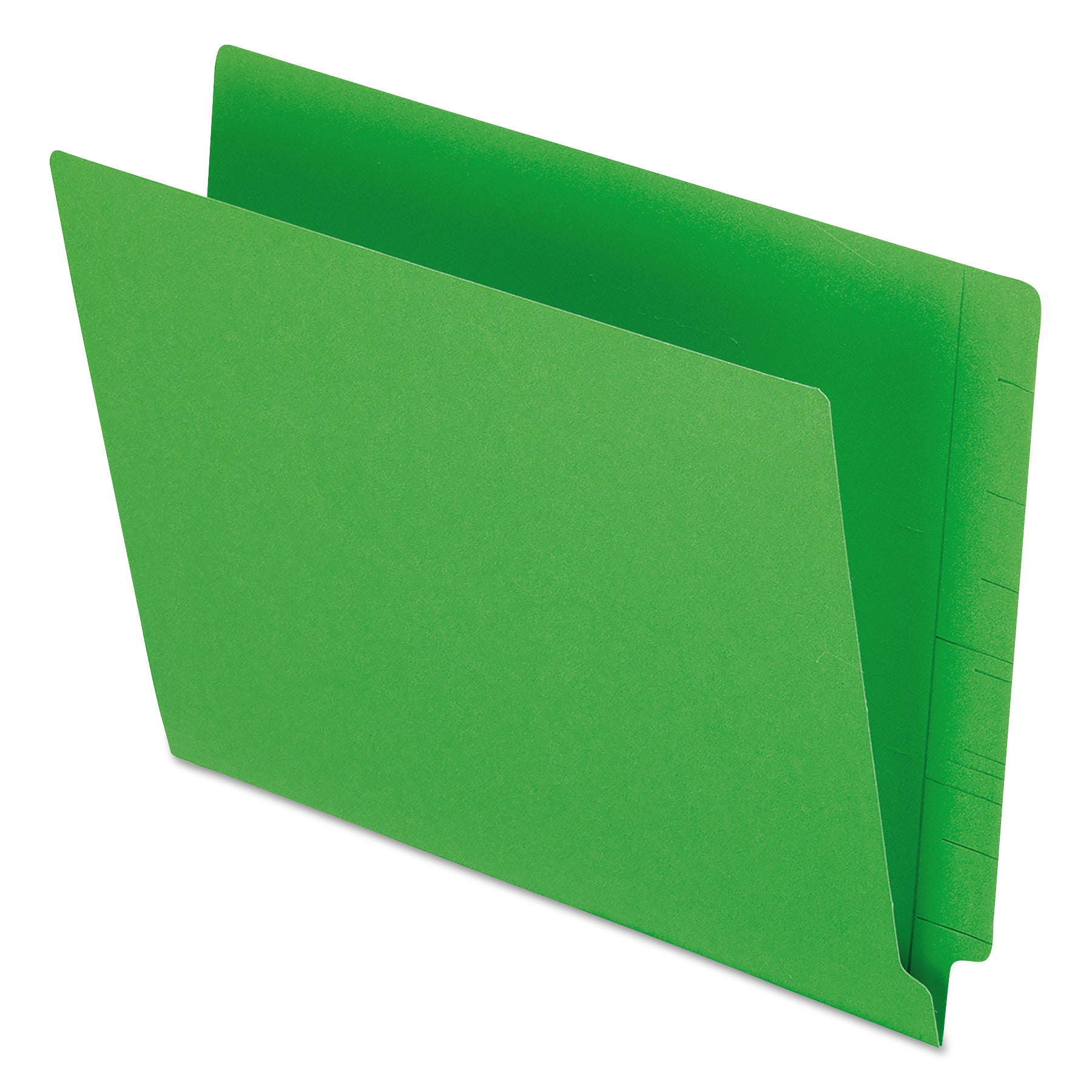 Pendaflex Letter Recycled End Tab File Folder - 8 1/2" x 11" - 3/4" Expansion - 11 pt. - 2 Plys - Green - Heavyweight Cover, Reinforced Tab - 10% Recycled - 100 / Box