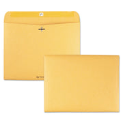 Quality Park 9 x 12 Clasp Envelopes with Deeply Gummed Flaps - Clasp - #90 - 9" Width x 12" Length - 28 lb - Clasp - Kraft - Kraft - 100 / Box