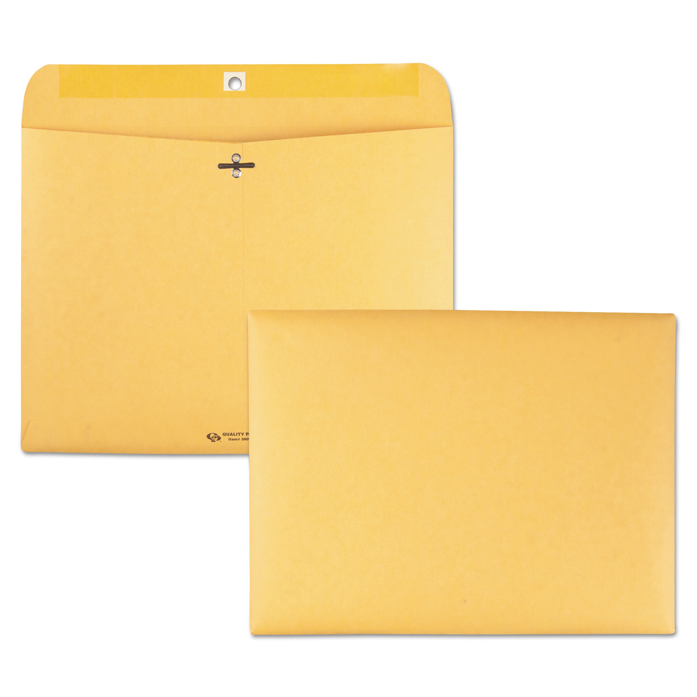 Quality Park 9 x 12 Clasp Envelopes with Deeply Gummed Flaps - Clasp - #90 - 9" Width x 12" Length - 28 lb - Clasp - Kraft - Kraft - 100 / Box