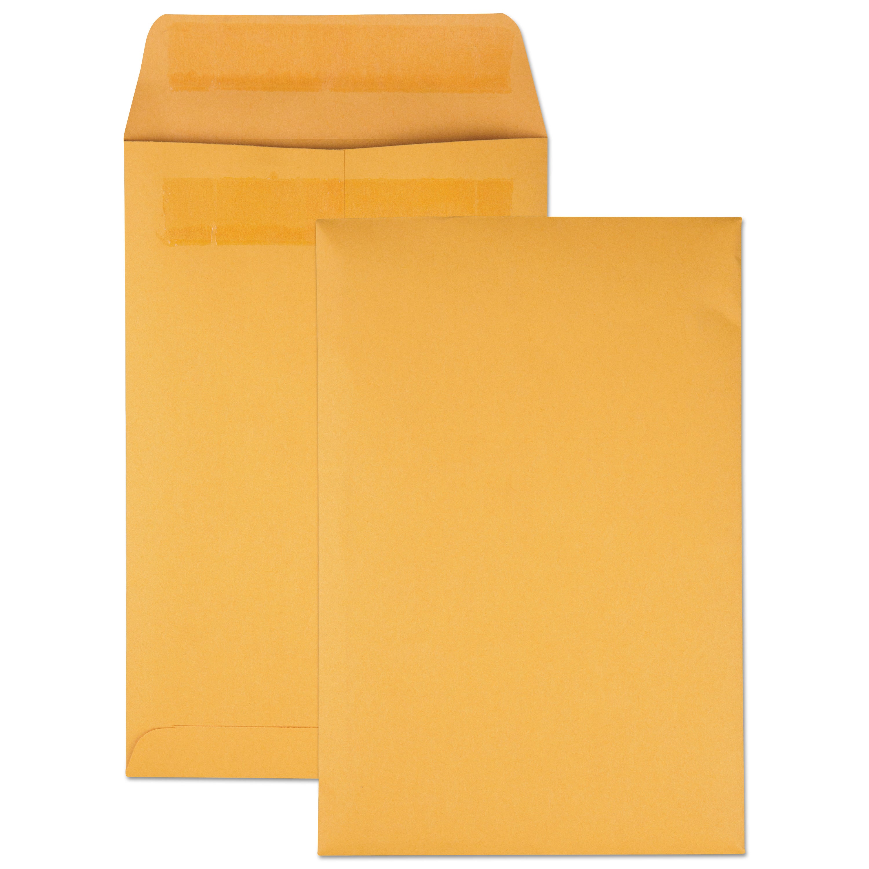 Quality Park 6 x 9 Catalog Mailing Envelopes with Redi-Seal&reg; Self-Seal Closure - Catalog - #1 - 6" Width x 9" Length - 28 lb - Self-sealing - Kraft - 100 / Box