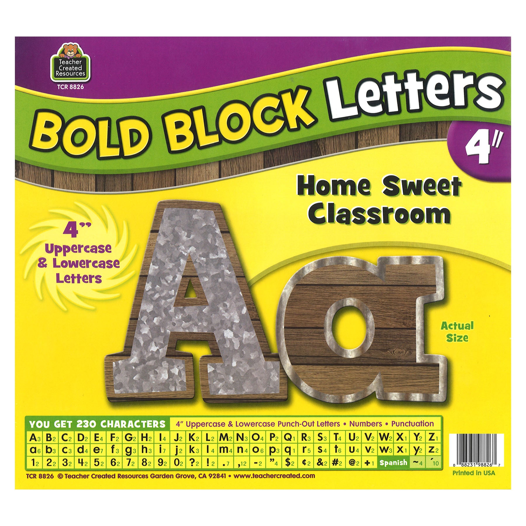 Home Sweet Classroom Bold Block 4" Letters Combo Pack