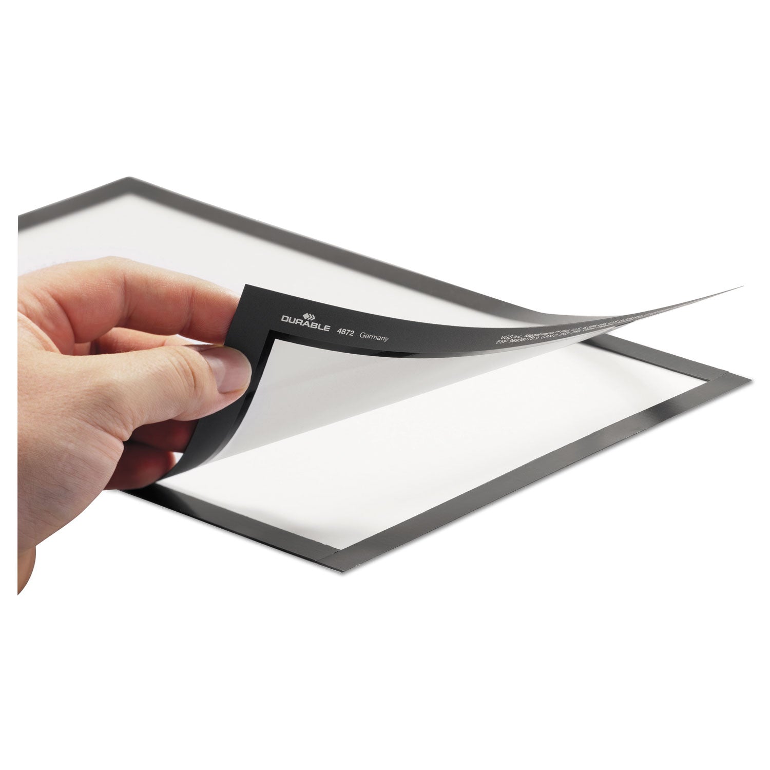 11" x 17" Frame Size - Rectangle - Horizontal, Vertical - Self-adhesive, Magnetic, Dual-sided, Sturdy - Black - 2 / Pack