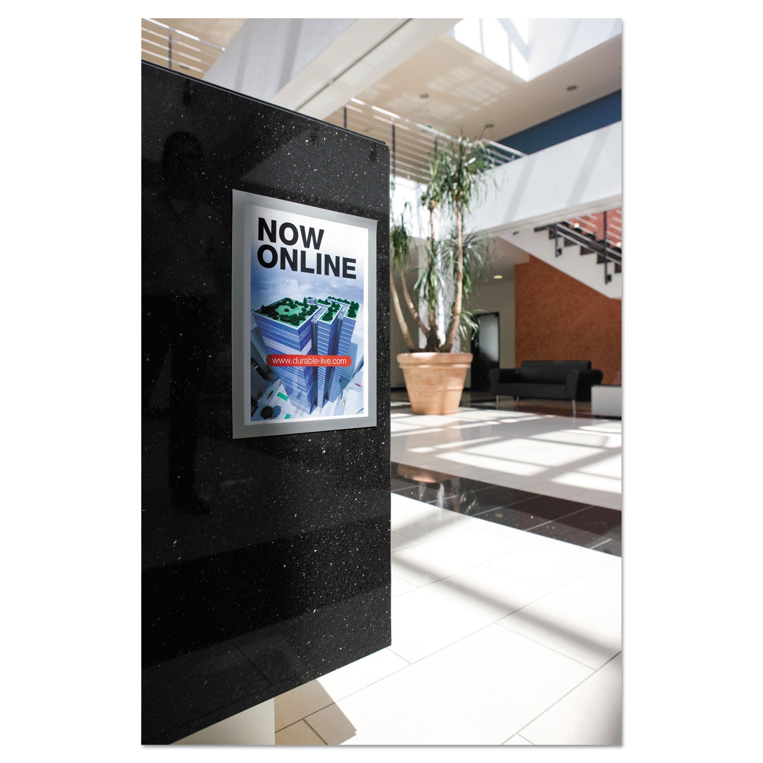 11" x 17" Frame Size - Rectangle - Horizontal, Vertical - Dual-sided, Magnetic, Self-adhesive - Silver - 2 / Pack