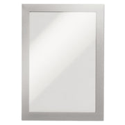 DURABLE Duraframe Half Letter, 5.50" x 8.50" Insert, Rectangle, Magnetic, Dual-sided, Self-adhesive, Repositionable, Silver, 2 Pack