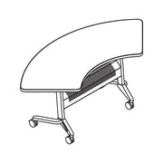 Flip-N-Go Crescent Table, 24" D