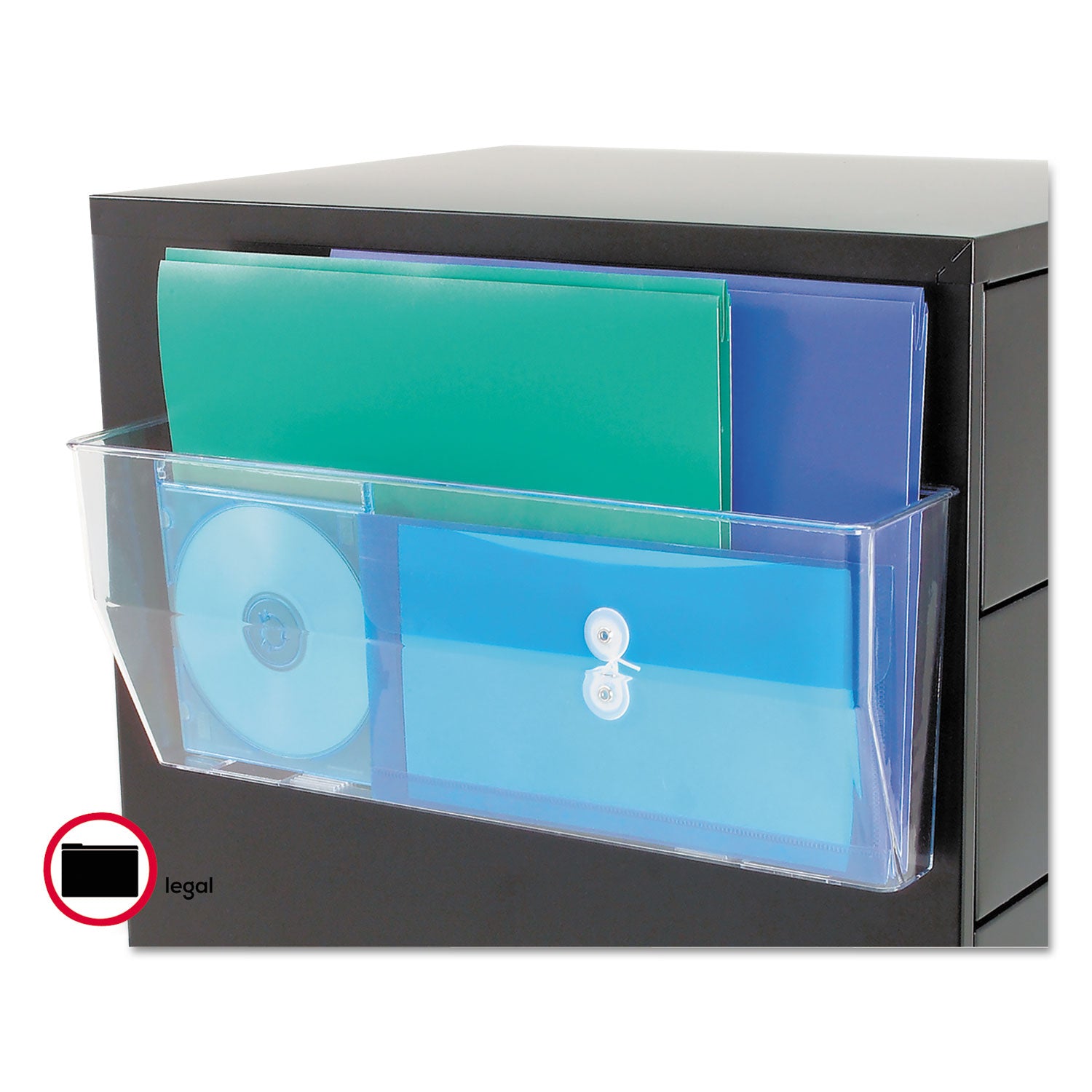 Deflecto Magnetic DocuPocket - 1 Compartment(s) - 6.37" Height x 15" Width x 3" Depth - Clear - Plastic - 1 Each