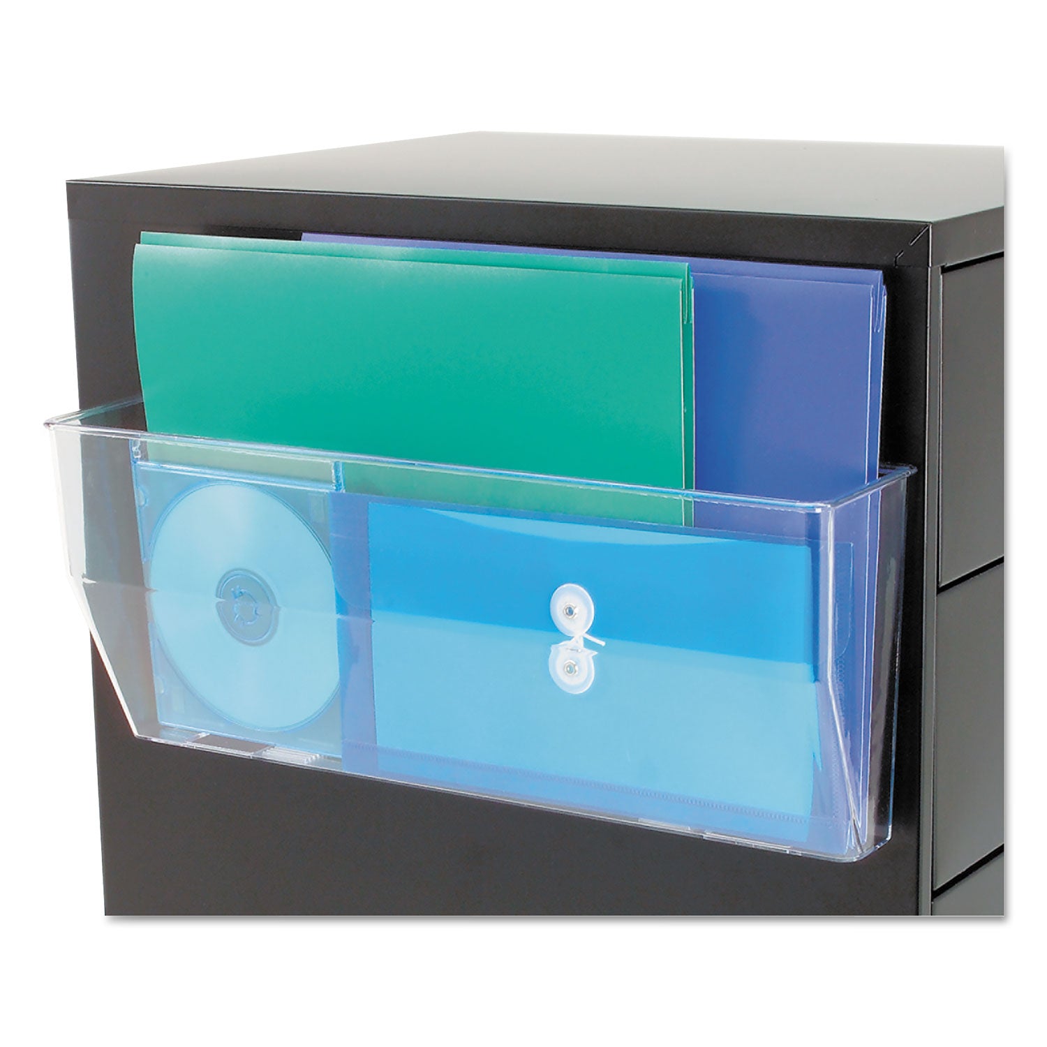 Deflecto Magnetic DocuPocket - 1 Compartment(s) - 6.37" Height x 15" Width x 3" Depth - Clear - Plastic - 1 Each