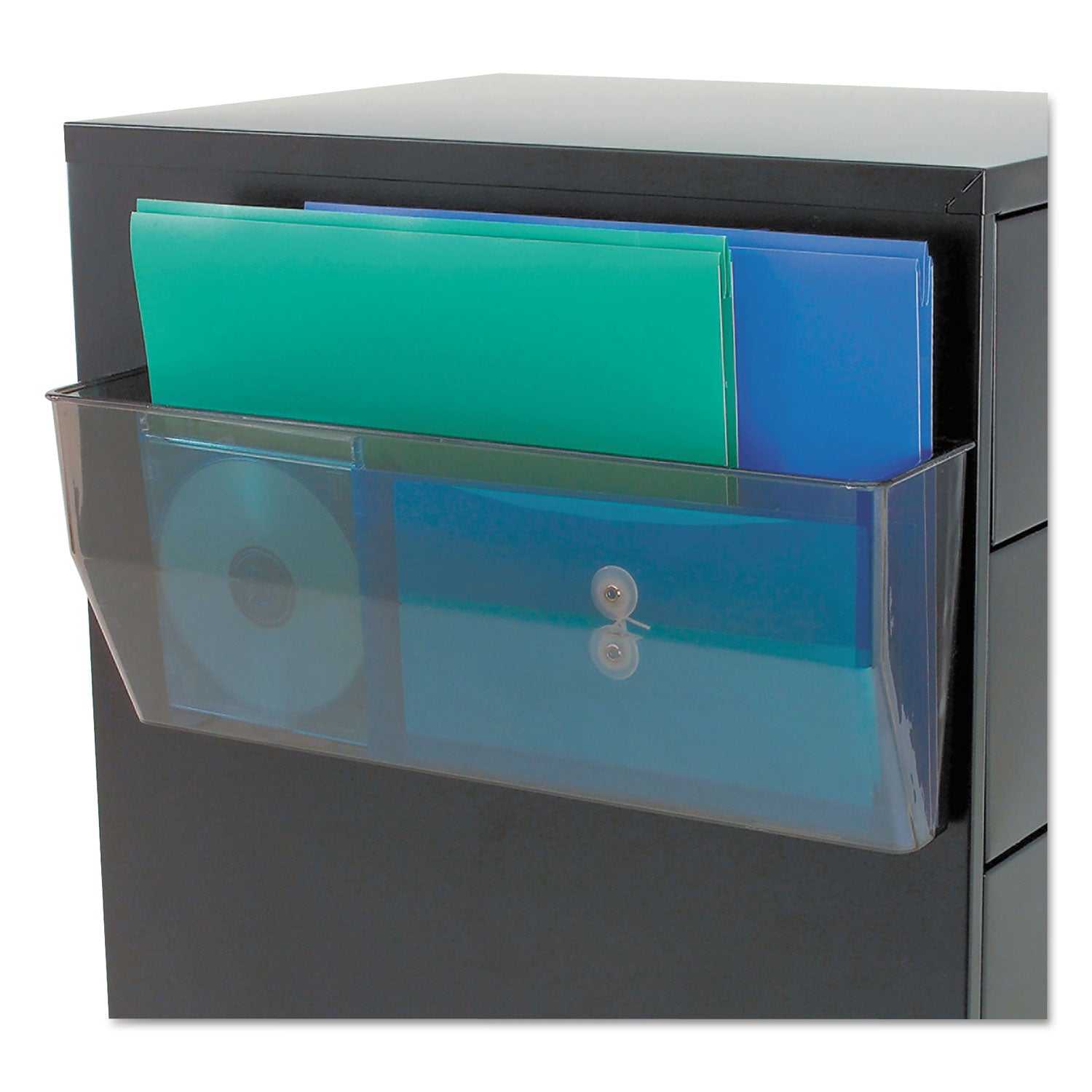 Deflecto Magnetic DocuPocket - 1 Compartment(s) - 6.37" Height x 15" Width x 3" Depth - Smoke - Plastic - 1 Each