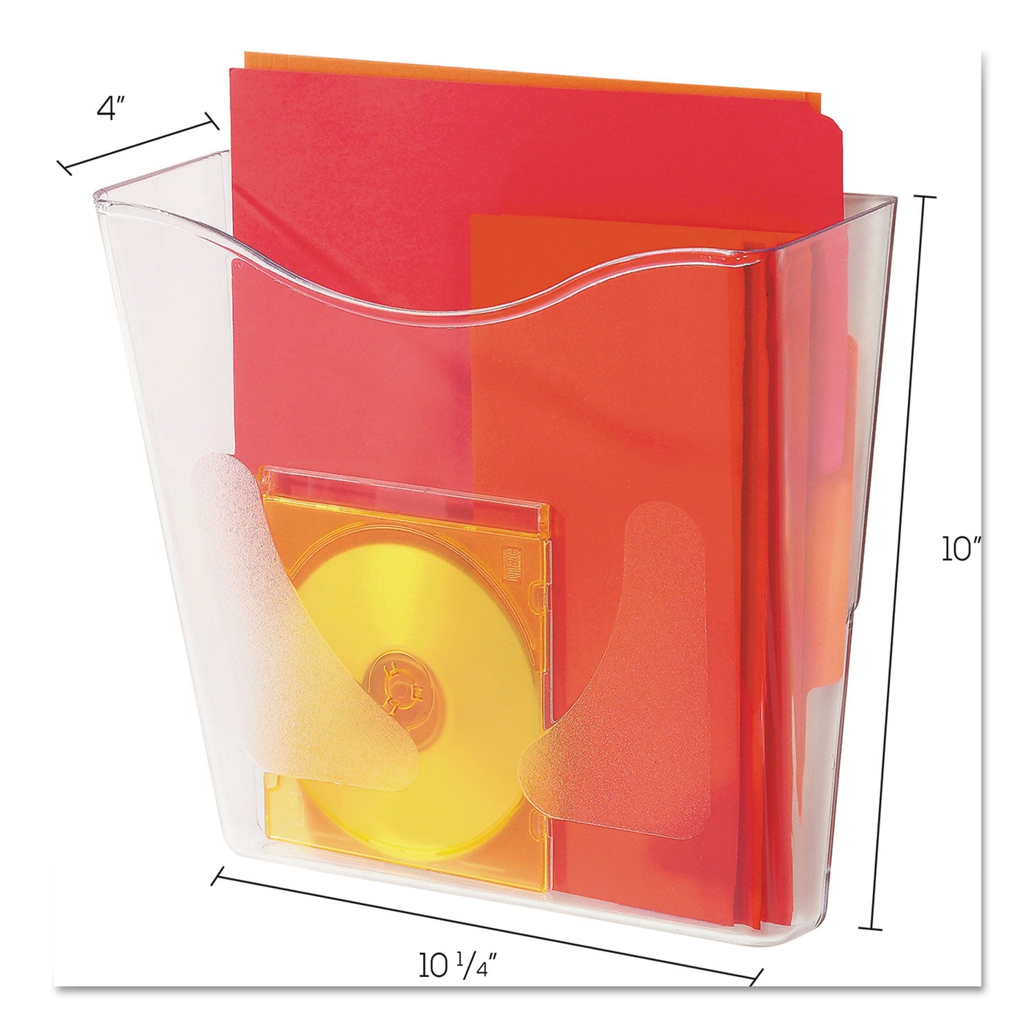 Deflecto Euro-Style DocuPocket - 1 Pocket(s) - 10" Height x 10.87" Width x 10.25" Depth - Clear - Plastic - 1 Each